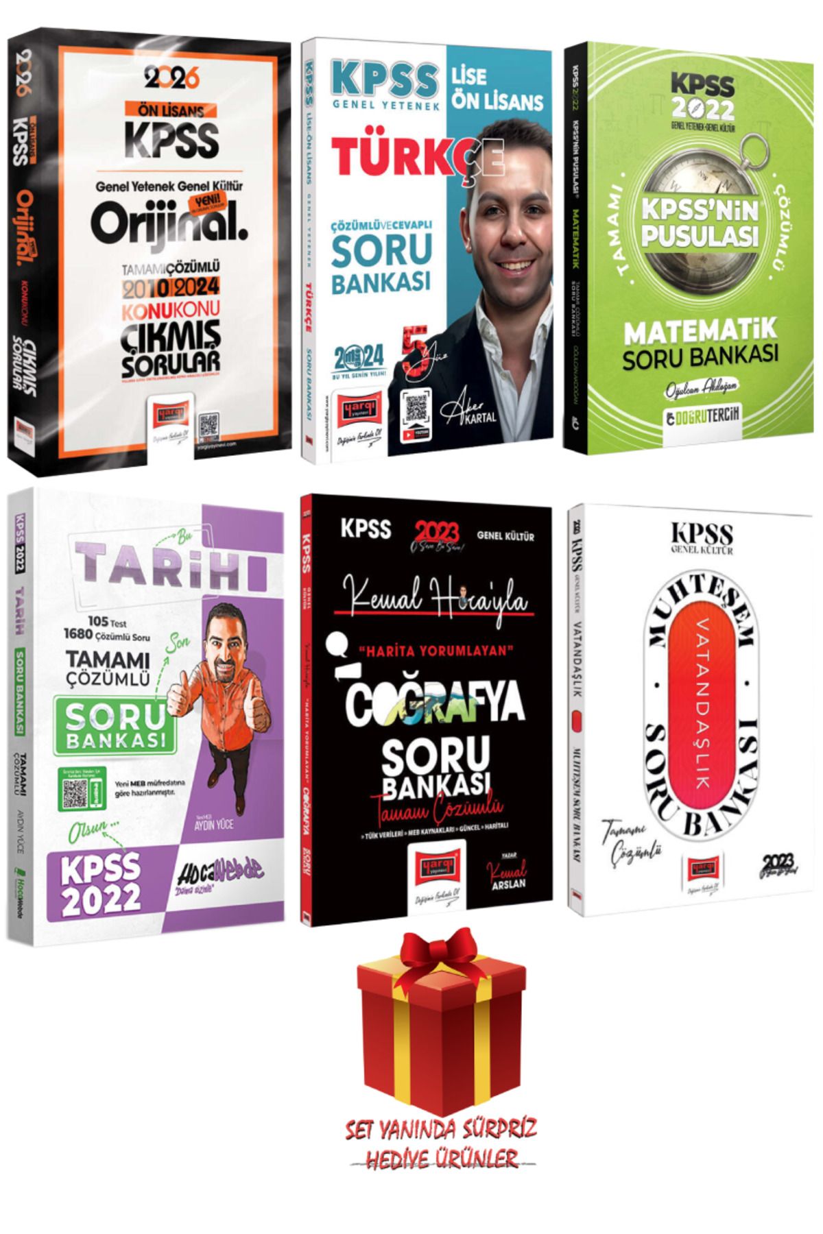 Yargı Yayınları 2026 KPSS Ön Lisans Çıkmış Sorular 2010-2024+Türkçe Matematik Tarih Coğrafya Vatandaşlık Soru Banka