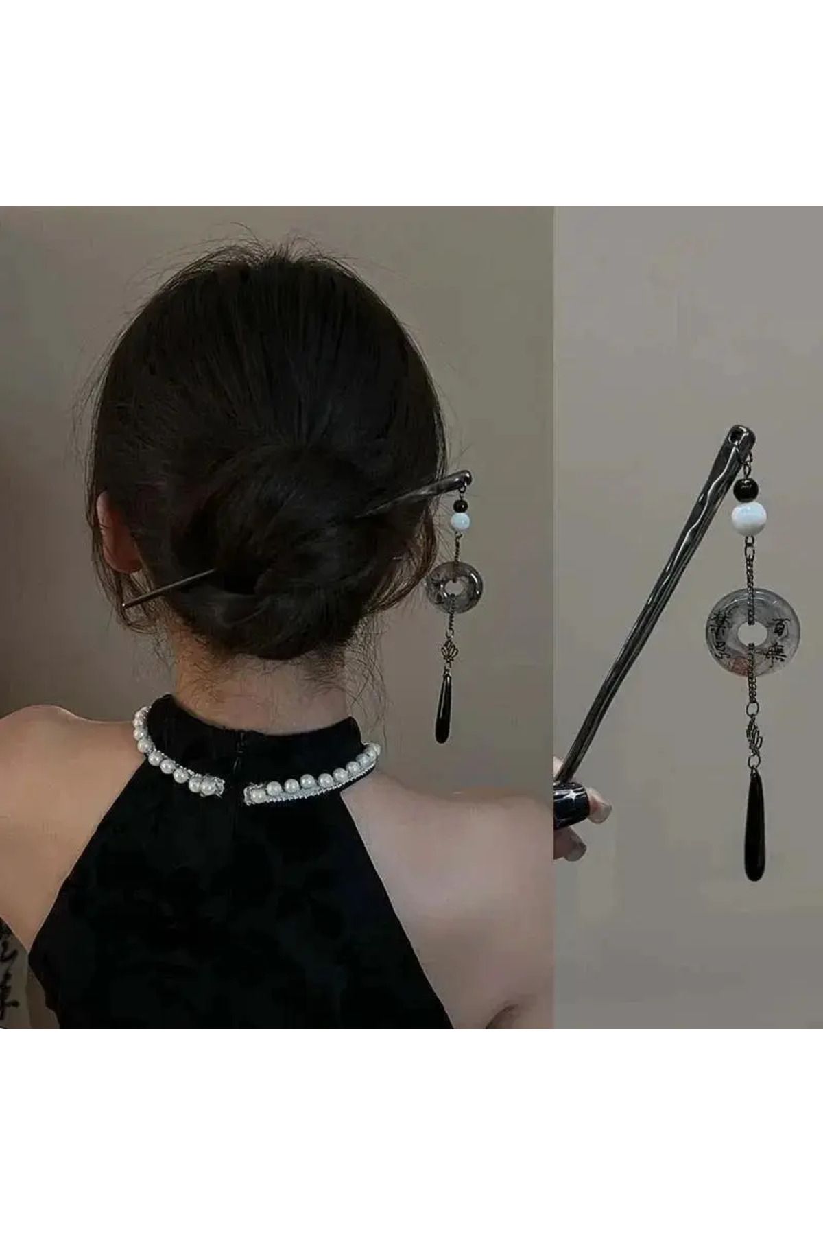 MİLALAZO Şık Vintage Çin Saç Tokası Bohem Gotik Punk
