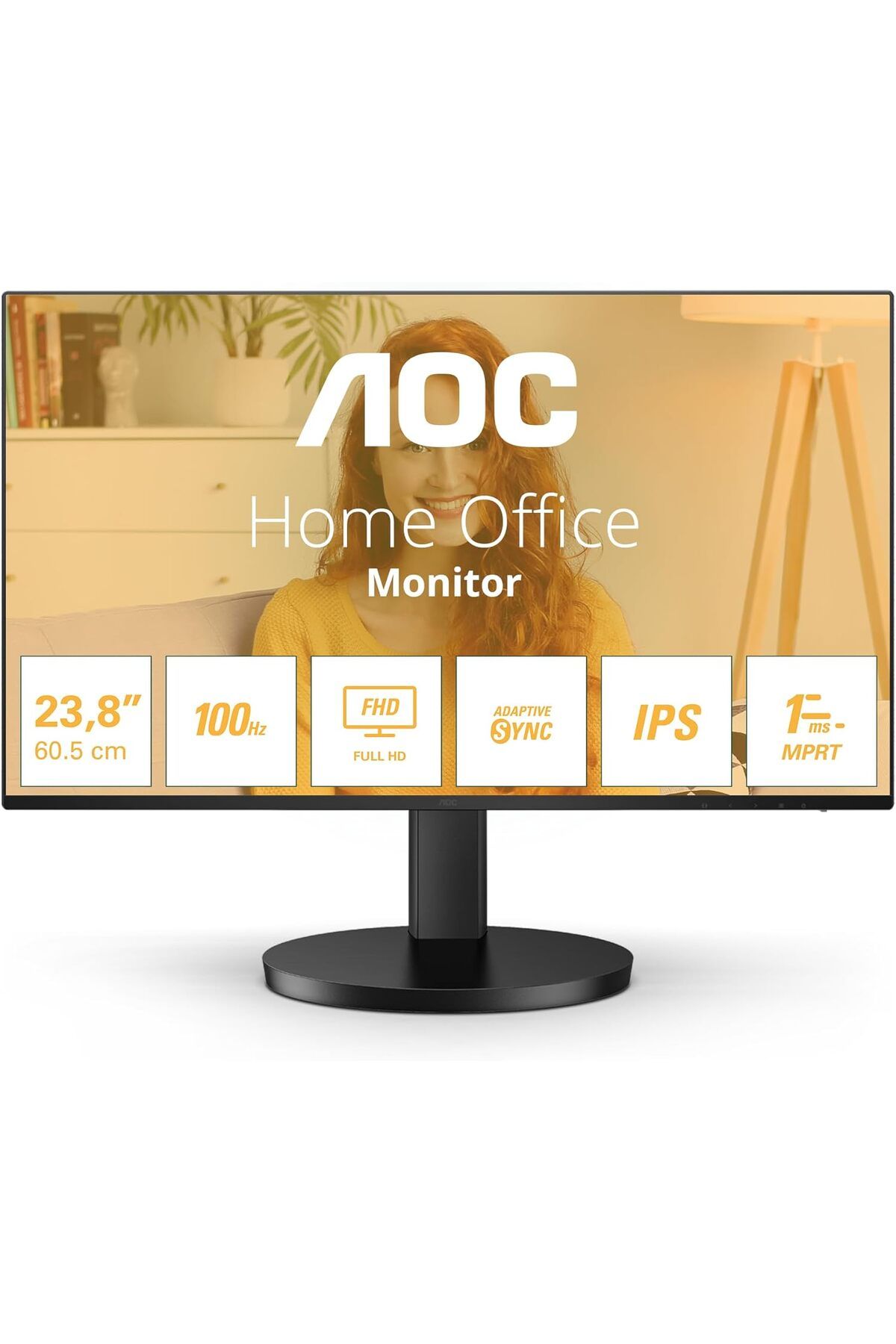 Aoc-FHD Monitor 24B3HA2-24 Inch, IPS, 100Hz, 1ms, Ultra-Narrow Frame, Flicker-Free, Adaptive Sync (1 3