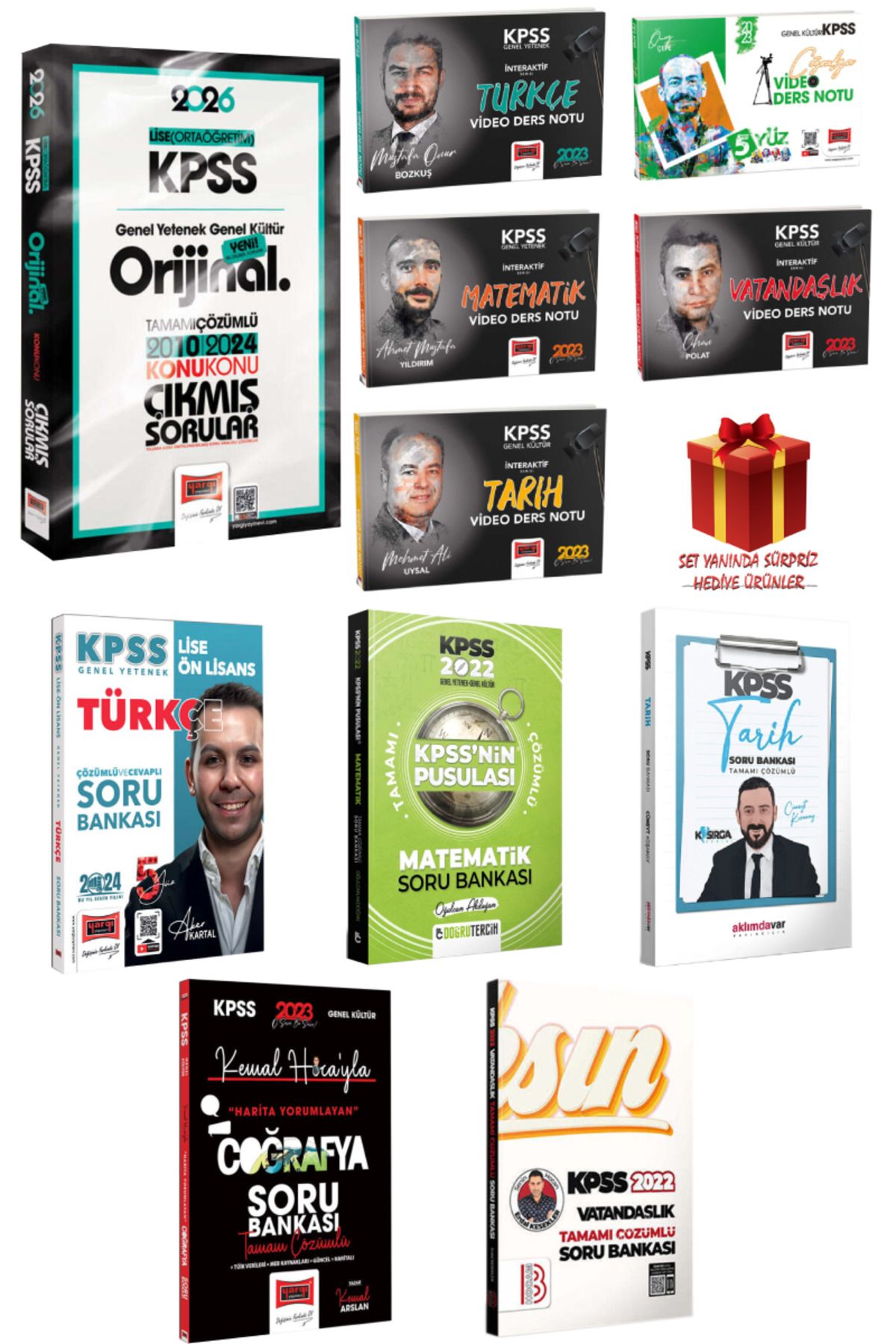 Yargı Yayınları 2026KPSS Lise-Ortaöğretim Çıkmış Sorular 2010-24+Türkçe Matematik Tarih Coğrafya Vatandaşlık Konu+SB