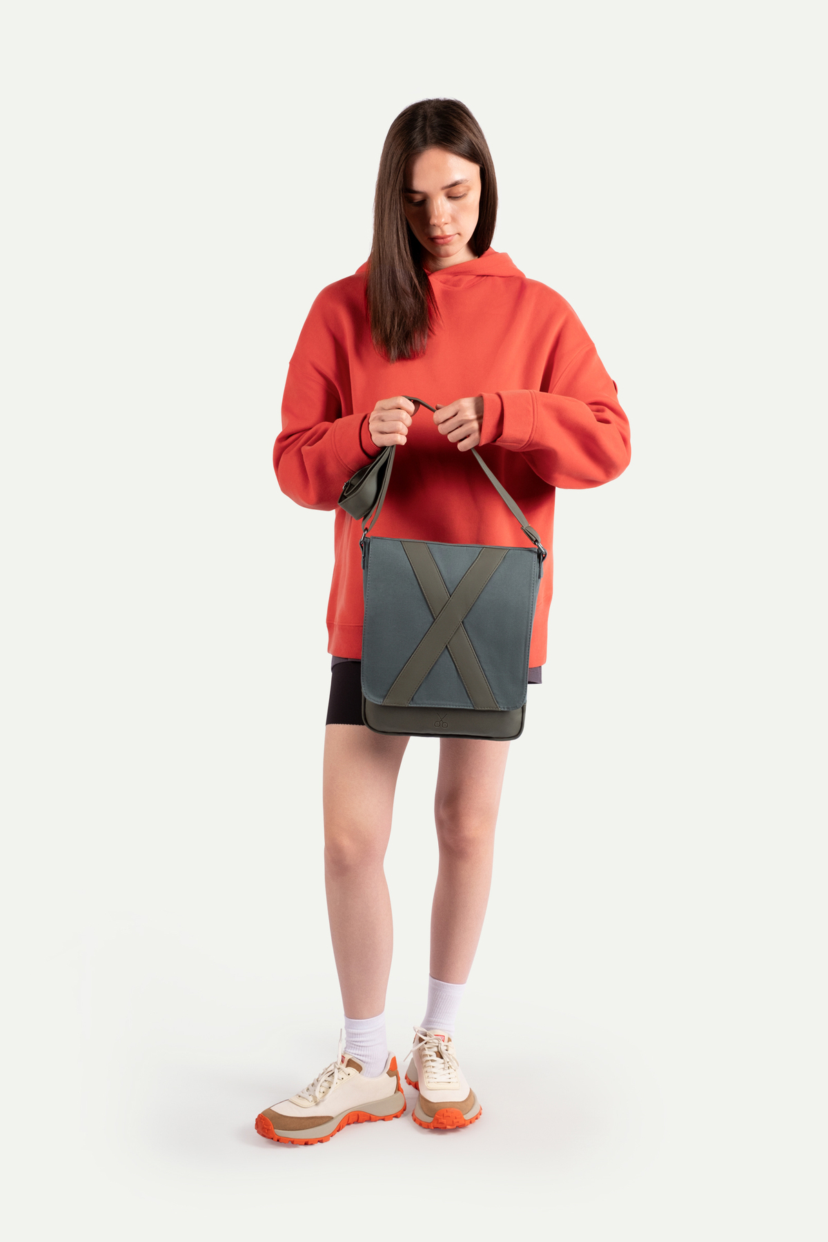 KAFT  Unisex Dikey Postacı Çantası - Methone - Storm - Görsel 5