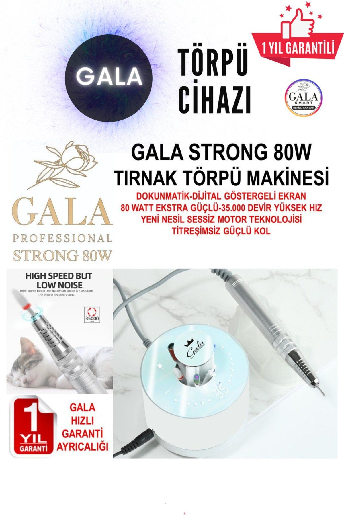 gala smart PROTEZ TIRNAK FREZE TÖRPÜ MAKİNESİ CİHAZI