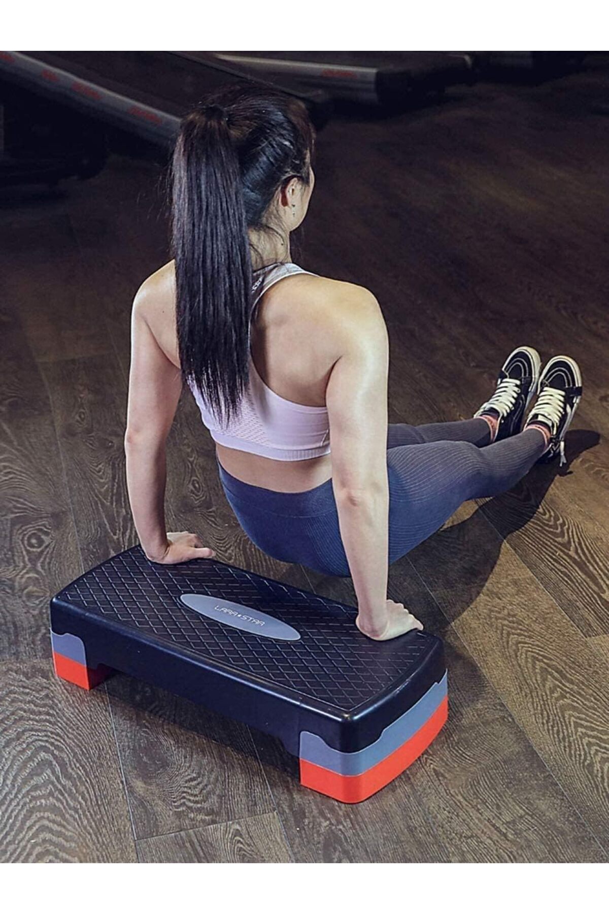 درجة ايروبيك لتمارين اللياقة البدنية قابلة للتعديل مع رافعات مناسبة لصالة الألعاب الرياضية المنزلية