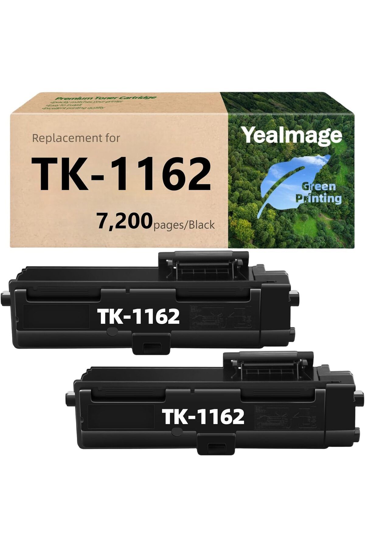 KYOCERA MUADİL TK1160/1162 Toner Black Cartridge for ECOSYS P2040dn P2040dw P2040 (Black, 2 Pack)