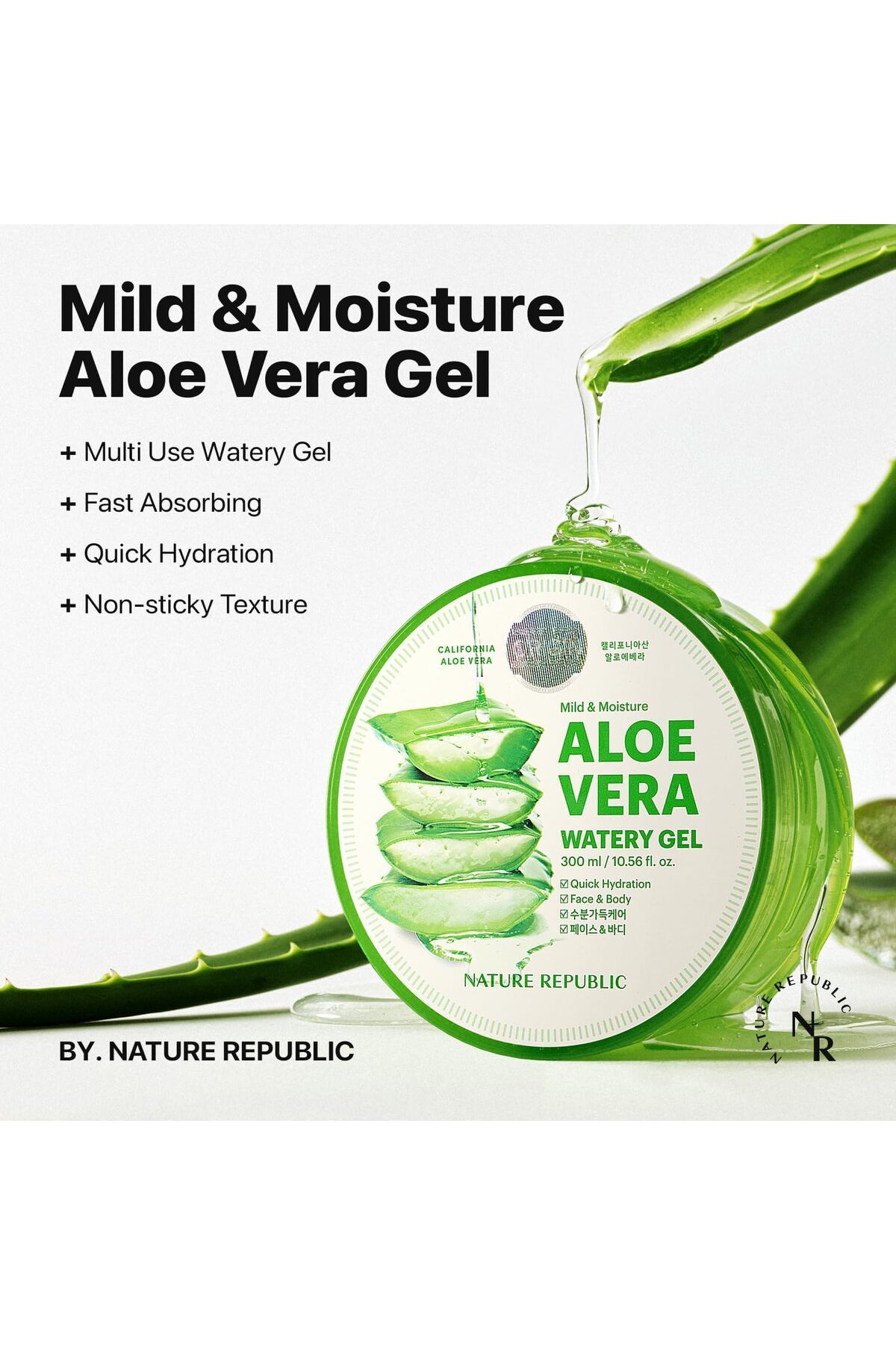 Nature Republic-3 PCS Aloe Vera Soothing Gel, 92% Soothing and Moisture, 300ml, NS17-G 3