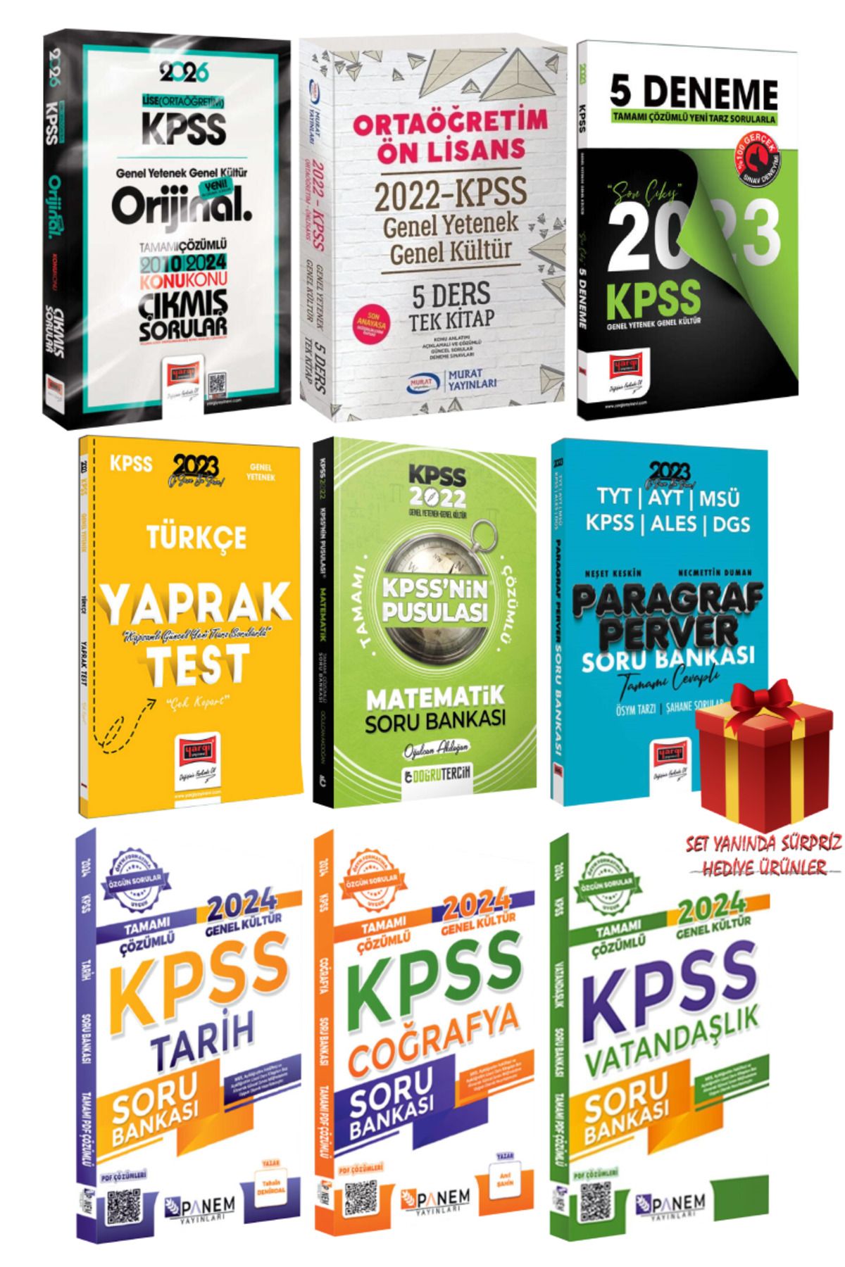Yargı Yayınları 2026 KPSS Lise Orijinal 2010-2024 Konu Konu Çıkmış Sorular+ Tek Kitap Konu+ Panem Soru+ Deneme