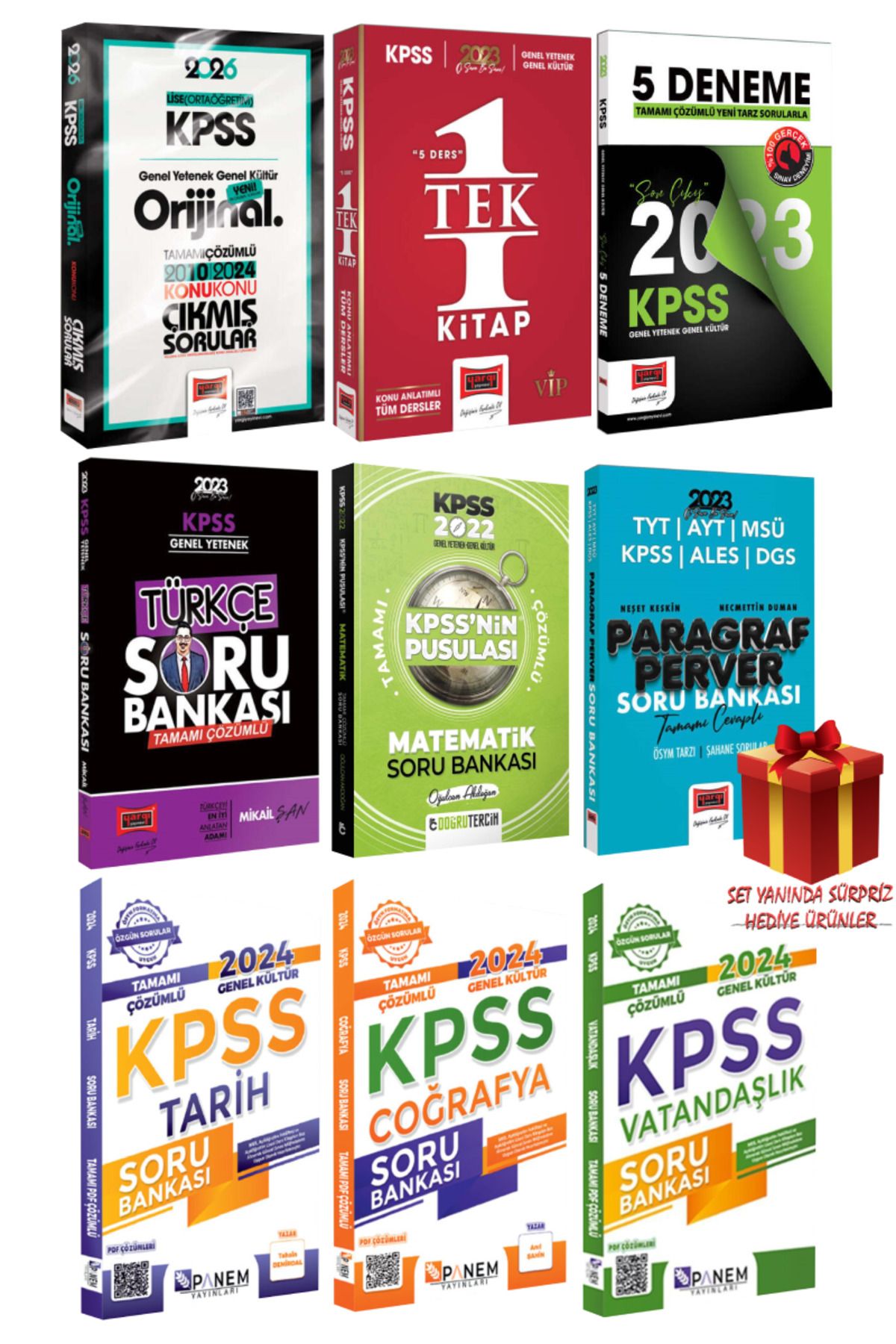 Yargı Yayınları 2026 KPSS Lise Orijinal 2010-2024 Konu Konu Çıkmış Sorular+Tek Kitap Konu Anlatım+ Panem Soru+Deneme