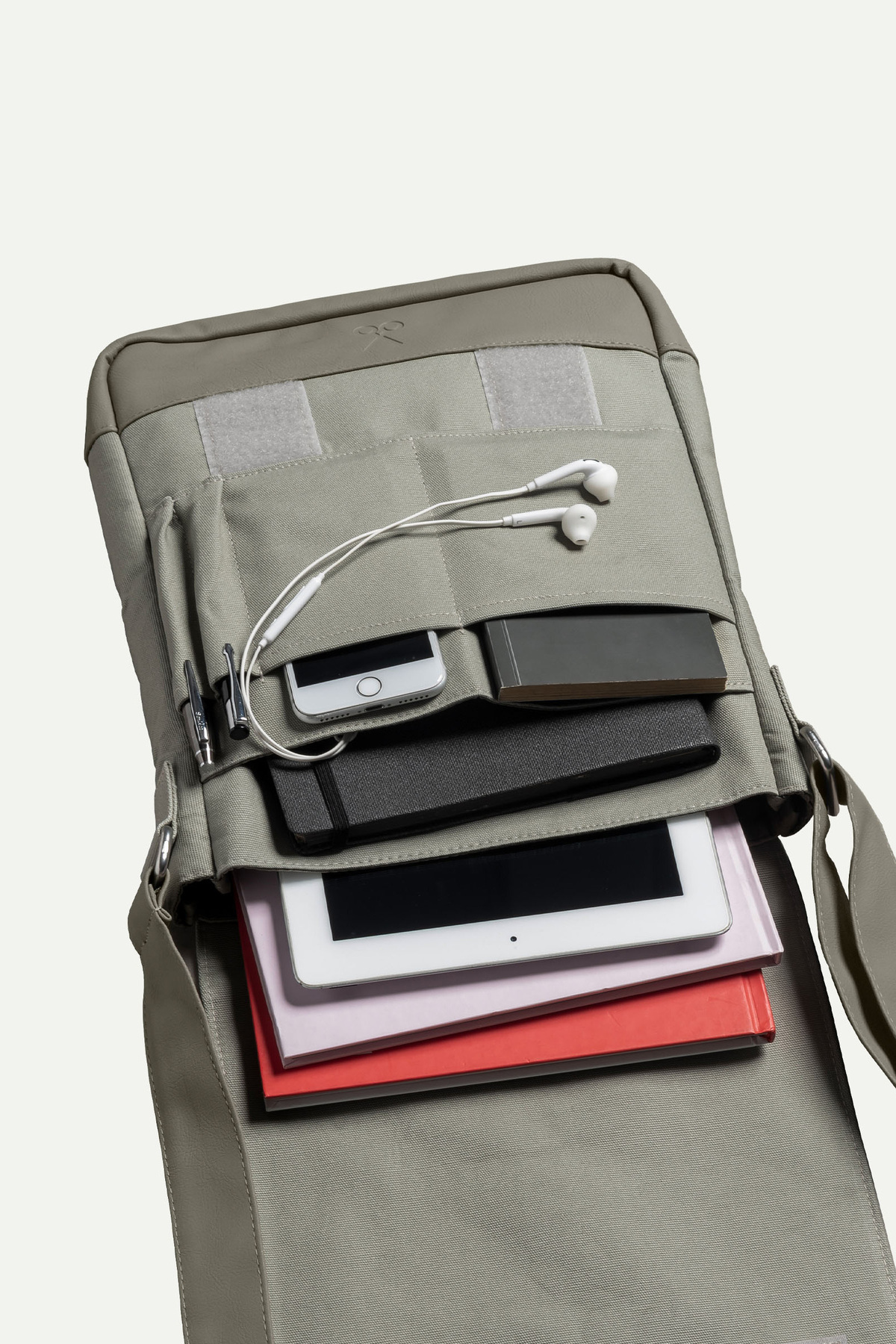 KAFT  Unisex Dikey Postacı Çantası - Methone - Concrete - Görsel 7