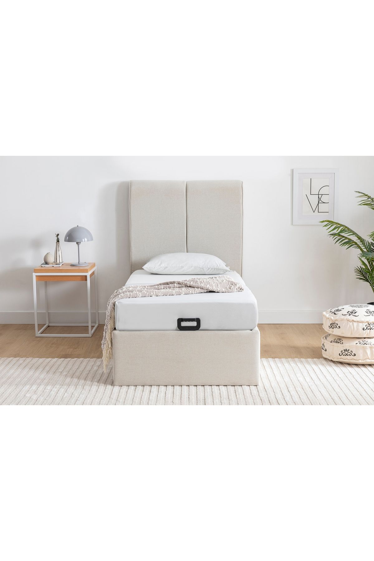 Vivense Luna Tote Baza Ve Başlık Seti, Kumaş Değiştirilebilir,90X200