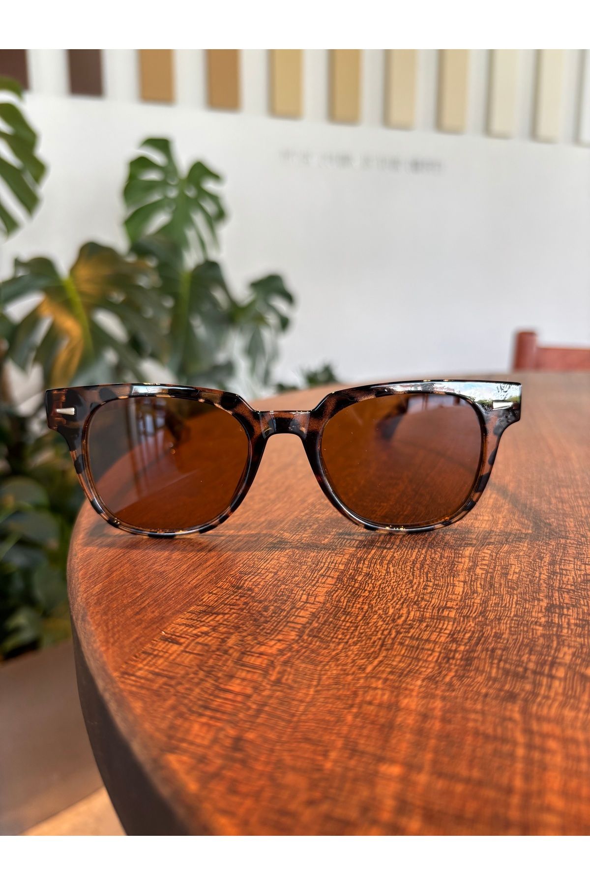 funeyes Monaco Leopar Desenli Unisex Güneş Gözlüğü kadın erkek klasik model