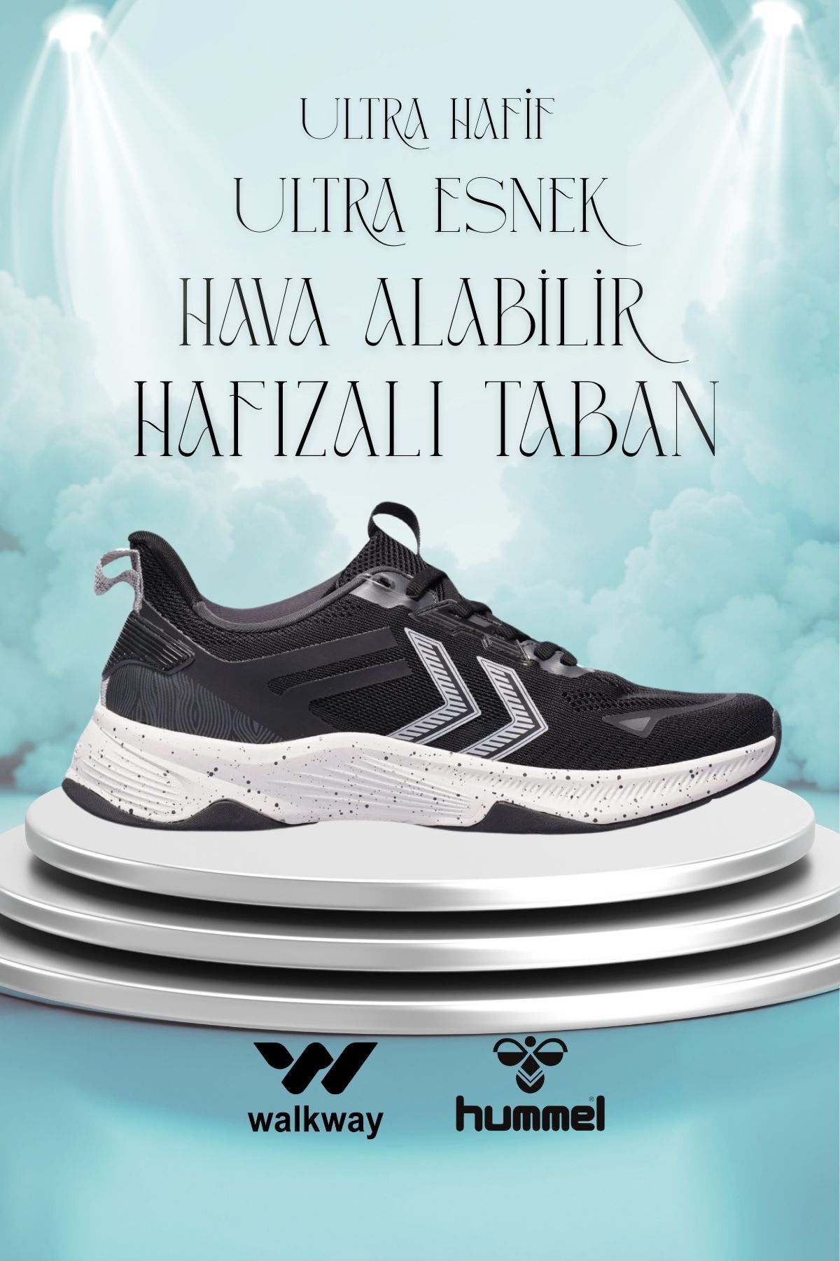 hummel Hml Crl Hafızalı Taban Hafif Esnek Siyah Spor Ayakkabı