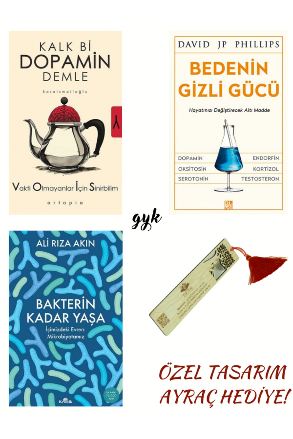 Diyojen Yayıncılık Kalk Bi Dopamin Demle-Bedenin Gizli Gücü-Bakterin Kadar Yaşa 3'lü SET (AYRAÇ HEDİYELİ!)