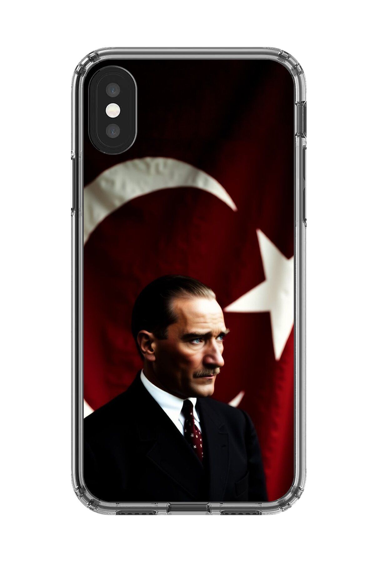 Dali Design iPhone XS Max Uyumlu Şeffaf Kılıf Atatürk 4 Tasarımlı
