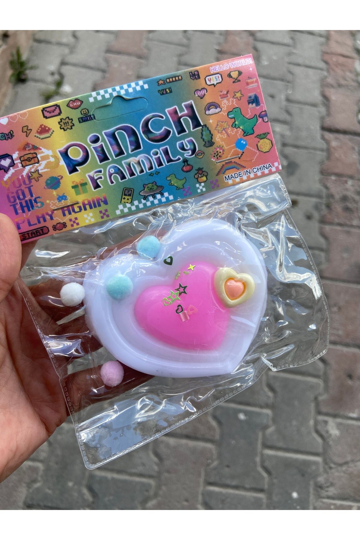 synshop Kalpli Taba Jel Beyaz Yumuşak Squishy Stress Oyuncak Sukuşi 1 Adet