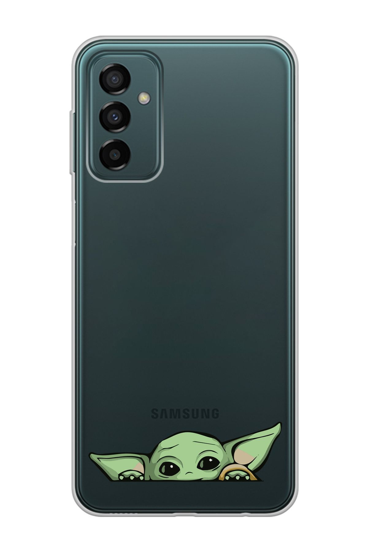 moonset Samsung Galaxy M13 / M23 Uyumlu Yoda Tasarımlı Baskılı Şeffaf Telefon Kılıfı