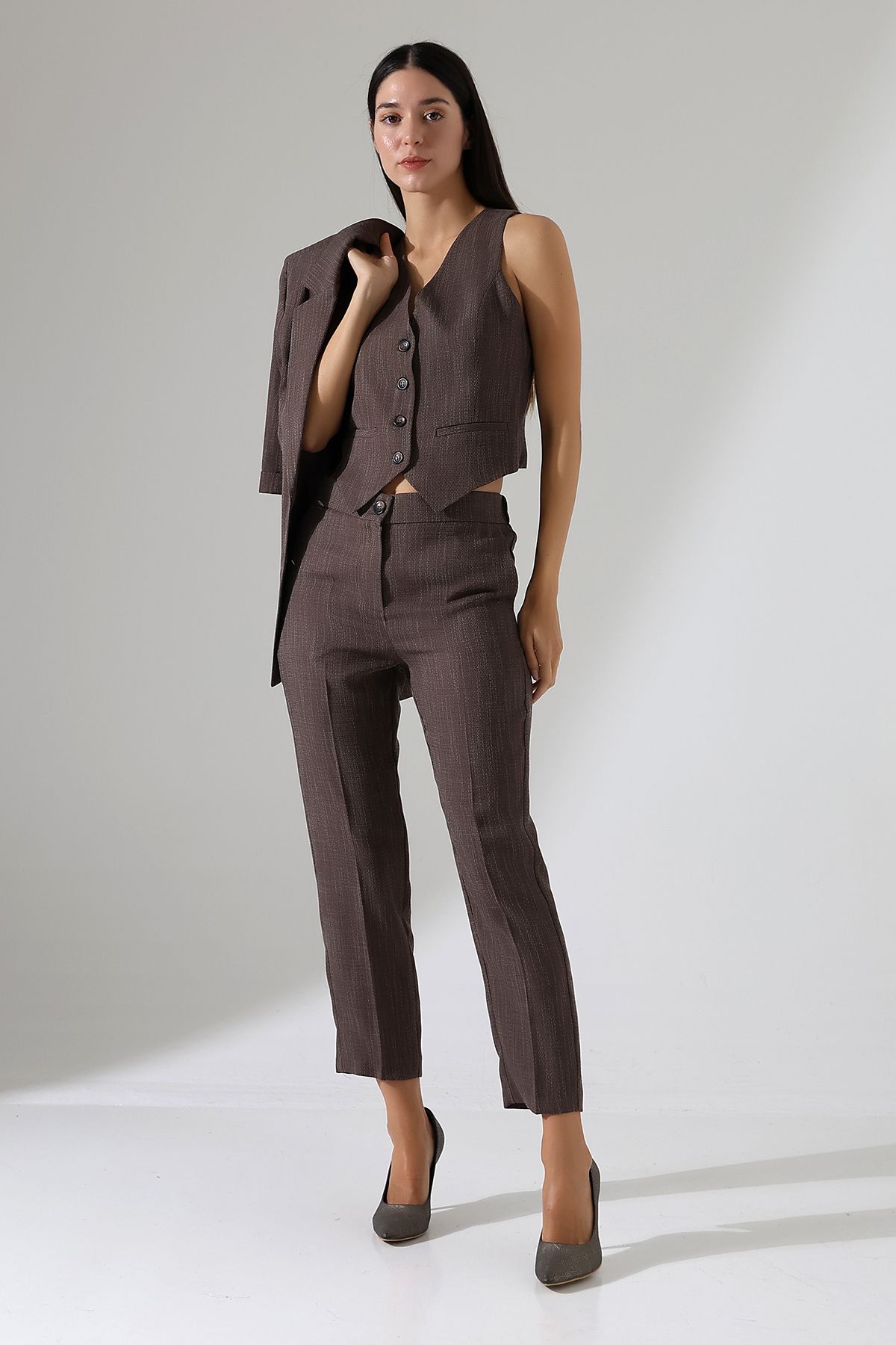 SLD SECRET Blazer Ceket & Yelek Havuç Pantolon SLD Takım