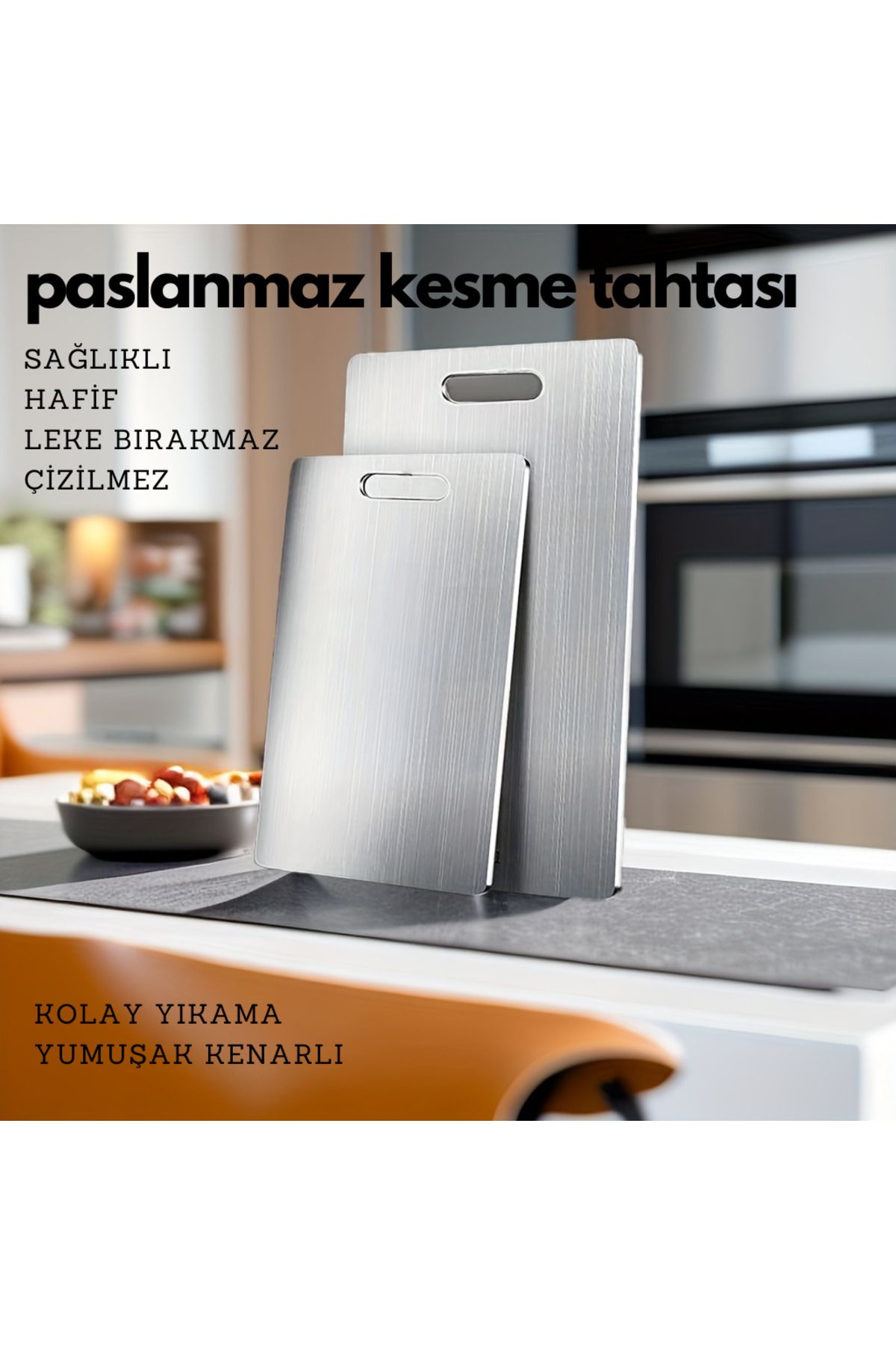 Xliner Paslanmaz Çelik Kesme Tahtası