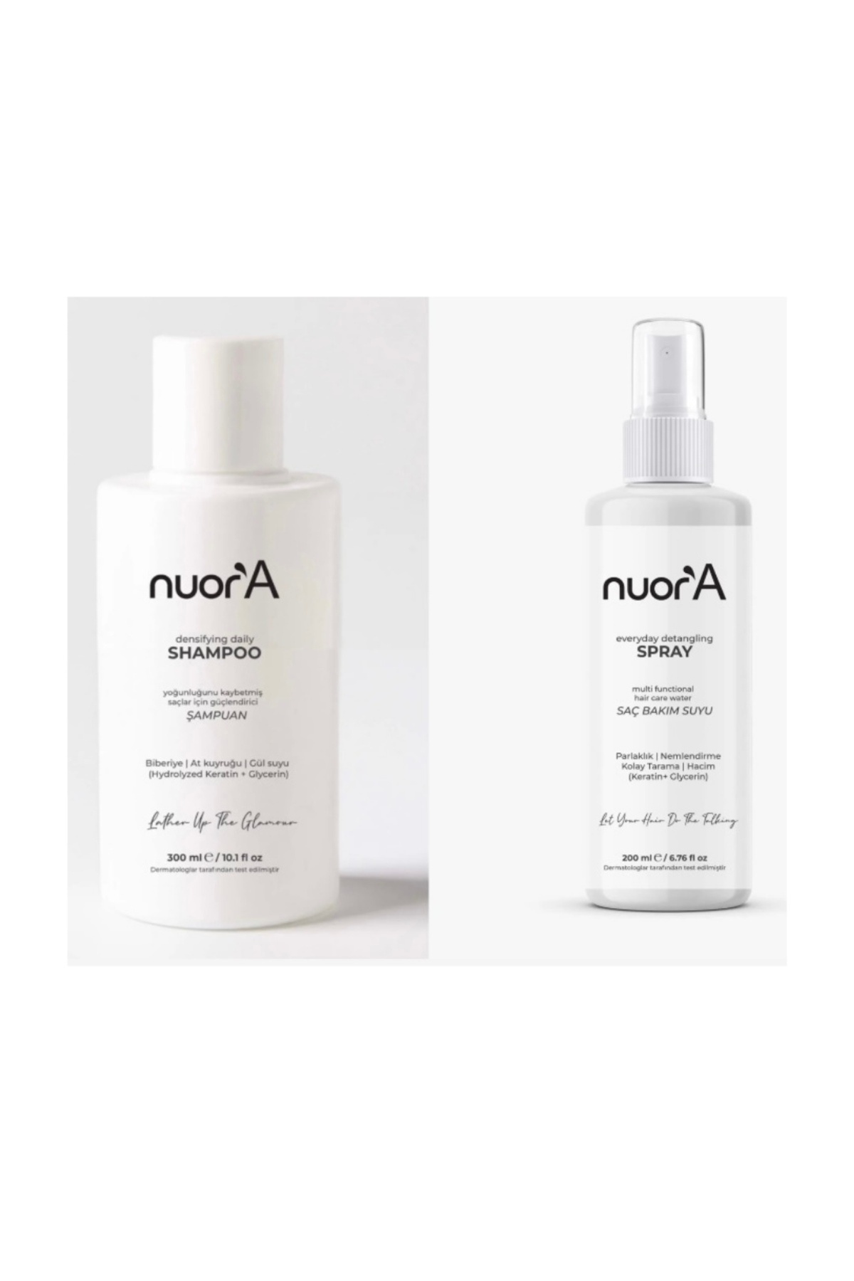 Nuor’A Güçlendirici Hızlı Saç Uzatma Etkili Dökülme Karşıtı Dolgunlaştırıcı Şampuan Ve Saç Bakım Suyu