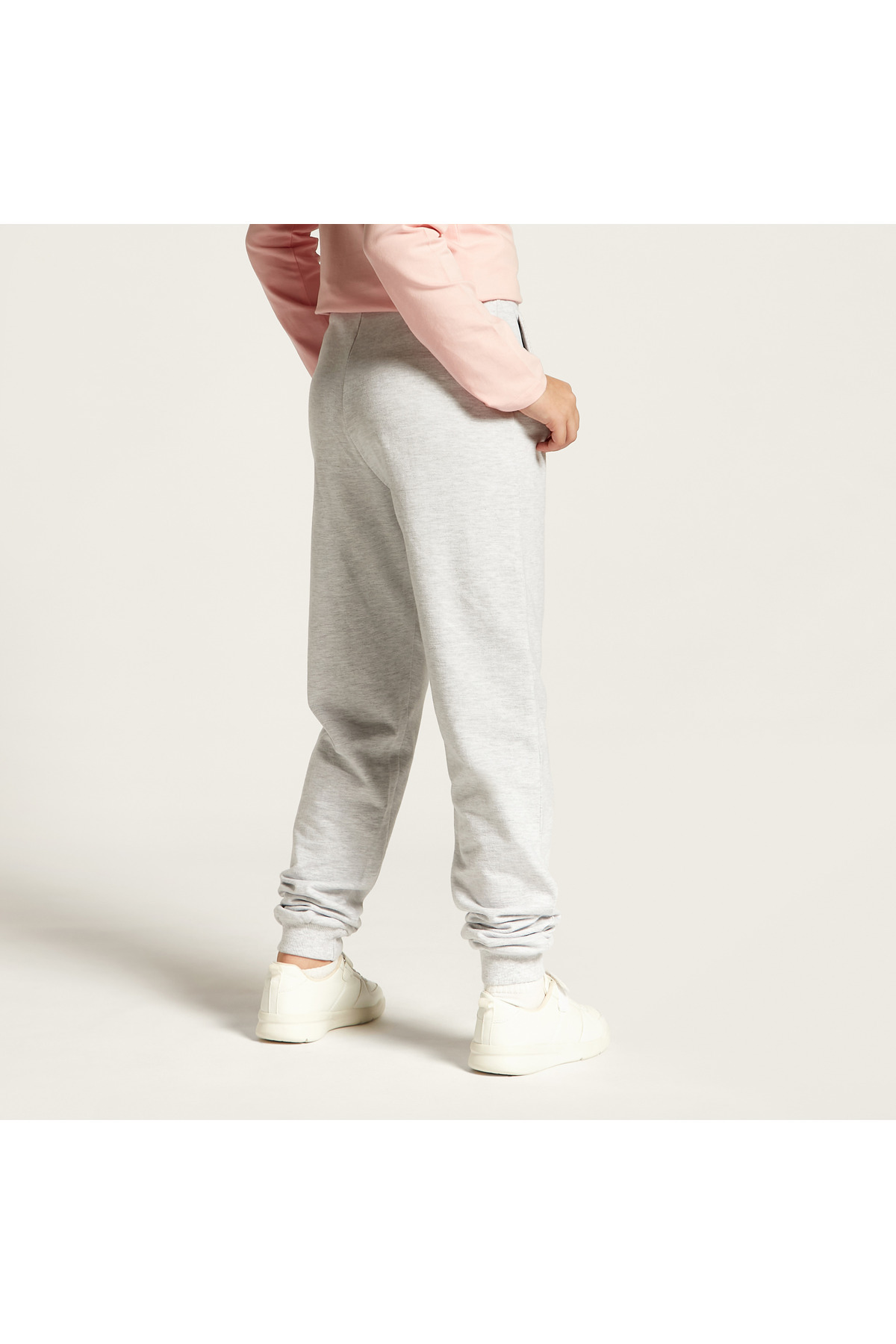 Juniors-Solid Joggers with Drawstring Closure and Pockets 4