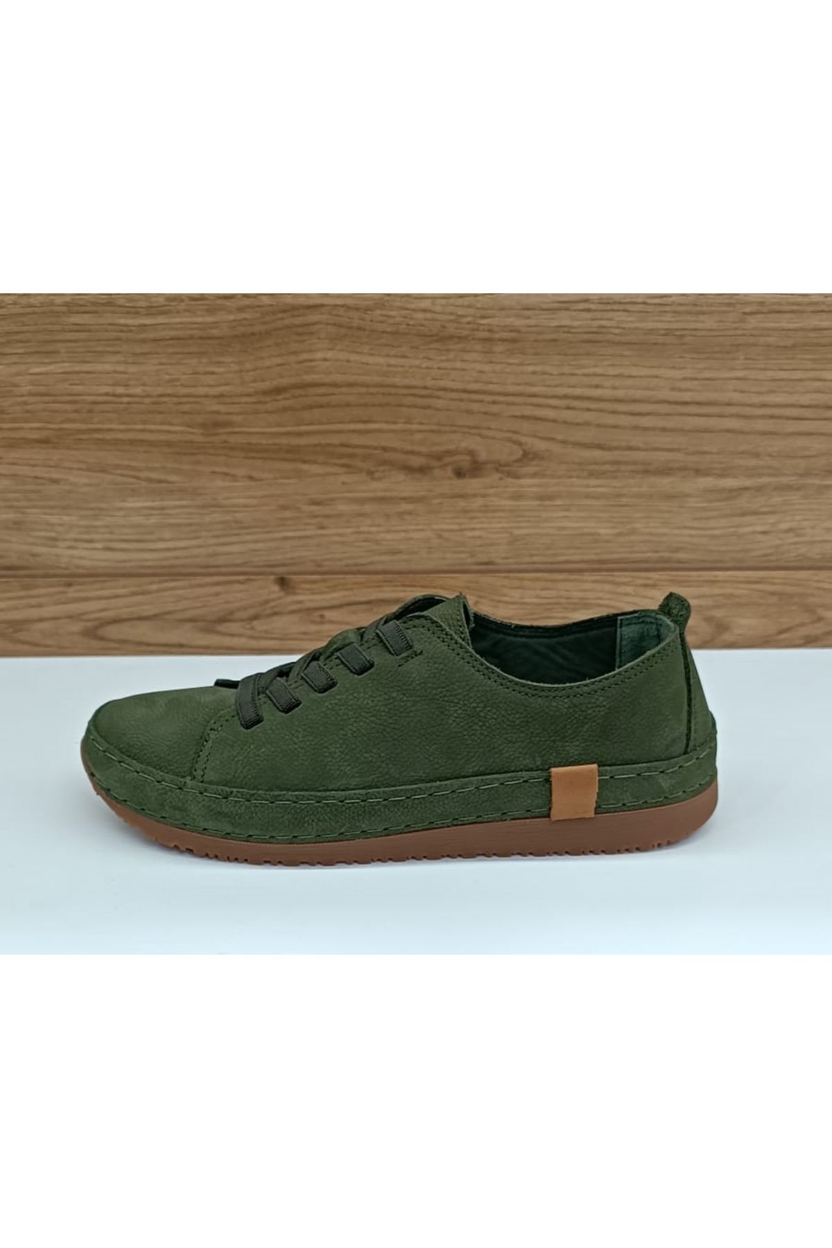 Greyder 57709 Yeşil Hakiki Deri Casual Kadın Ayakkabı
