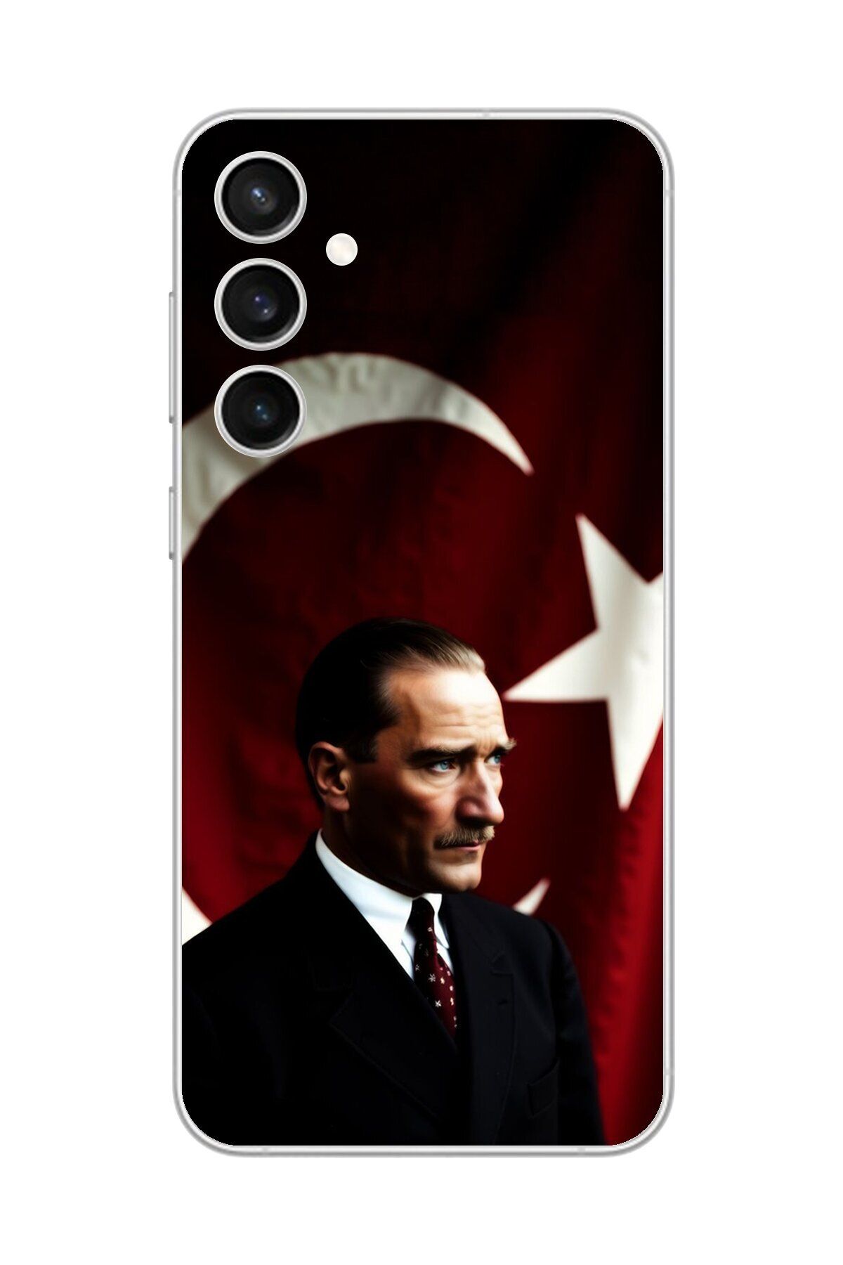 Dali Design Samsung Galaxy S23 FE Uyumlu Şeffaf Kılıf Atatürk 4 Tasarımlı