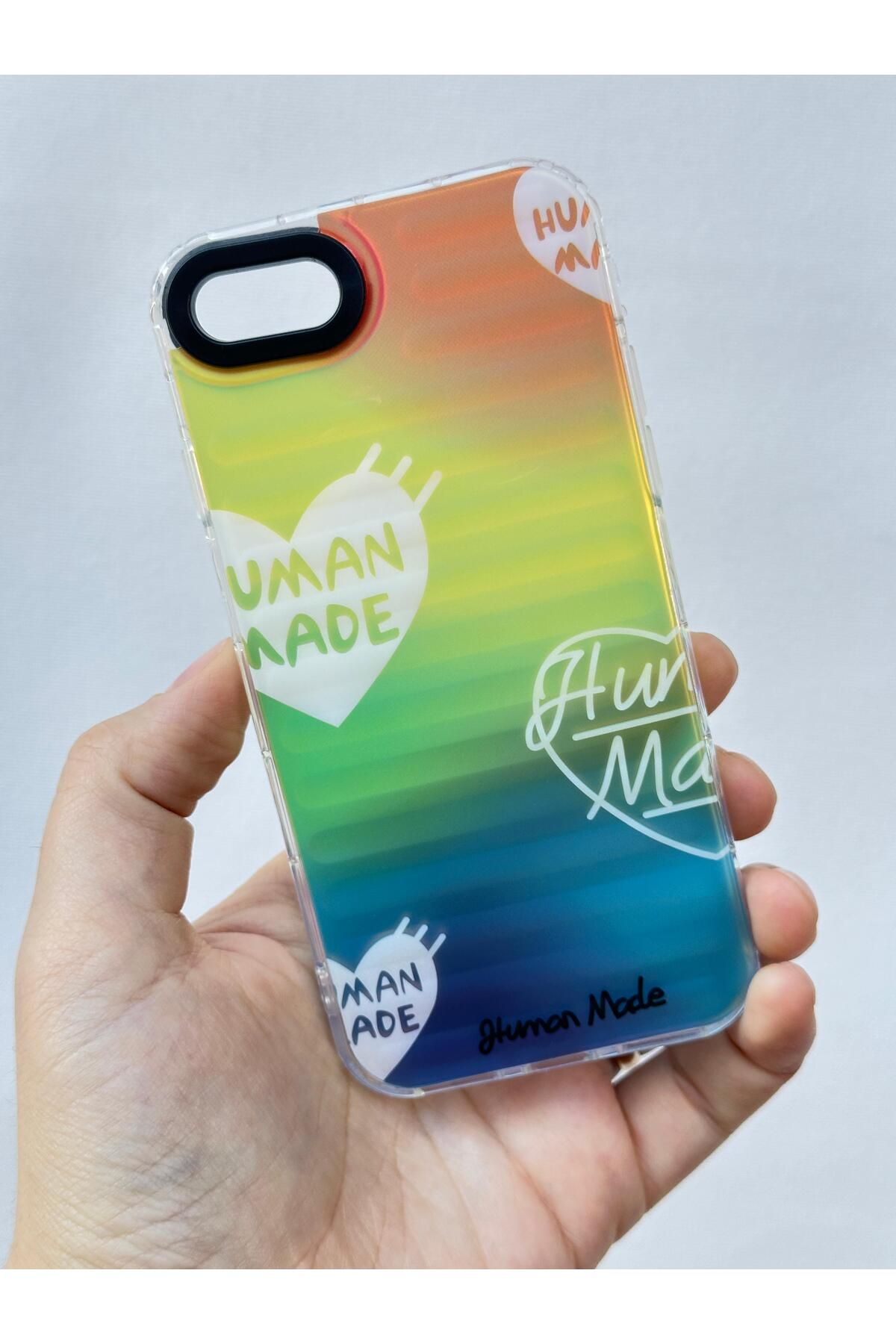 Vip Case İPHONE 7 Hologramlı Renk Değiştiren Kamera Çıkıntılı Trend Marka Tasarım Label Kılıf