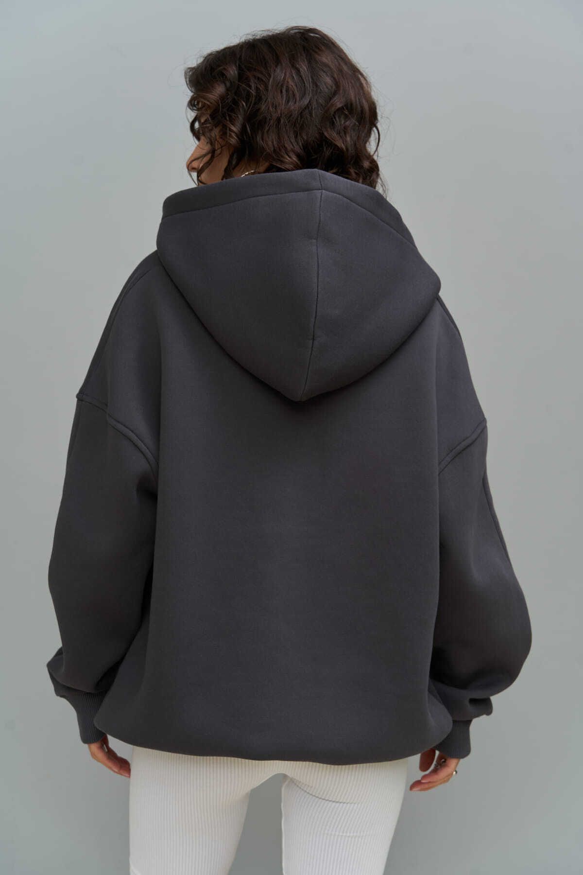 MAİ COLLECTİON-Φούτερ Polo Anthracite Hoodie 6