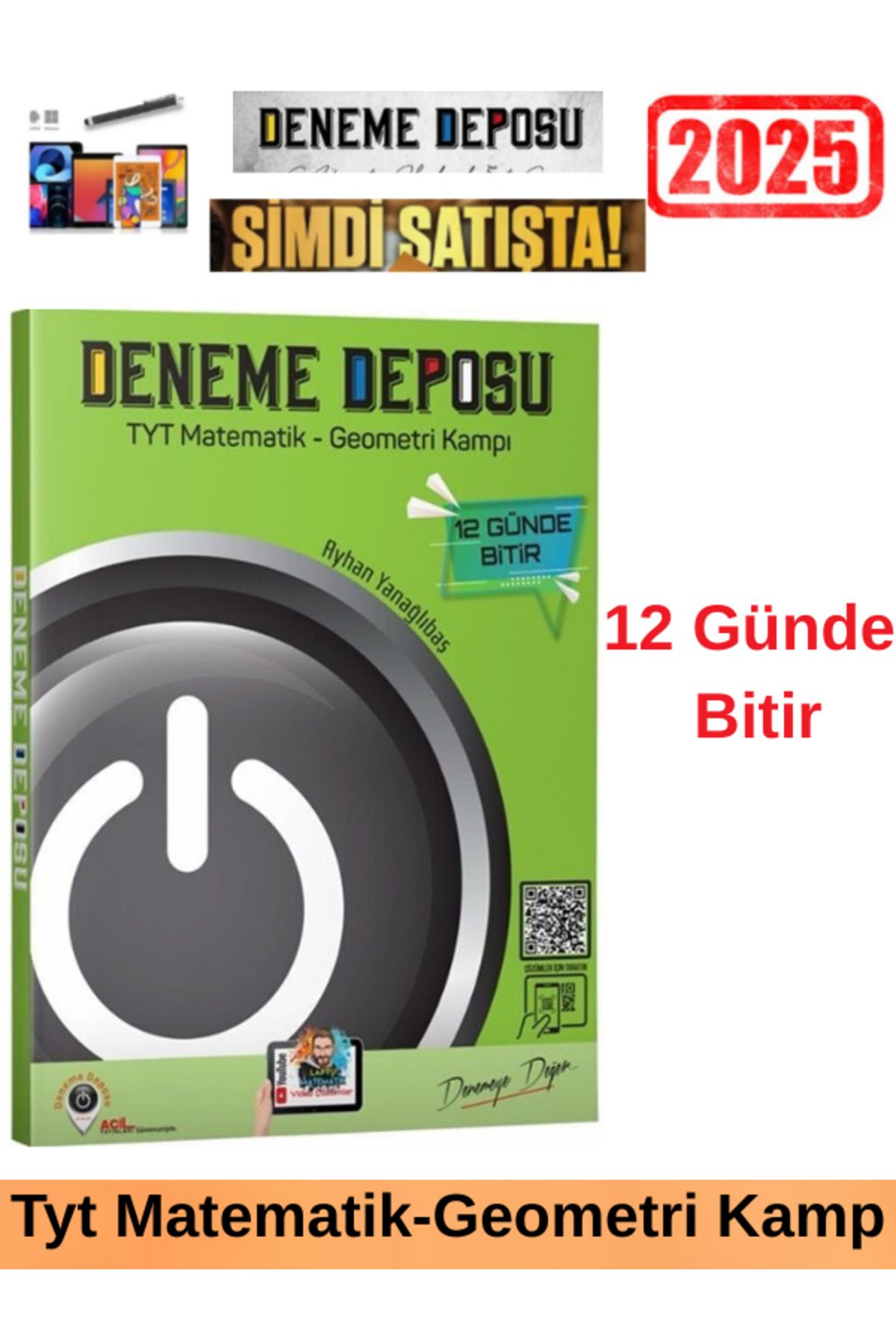 Acil Yayınları Deneme Deposu Güncel TYT Matematik Geometri Kampı(12 Günde Bitir)+Android Kalem