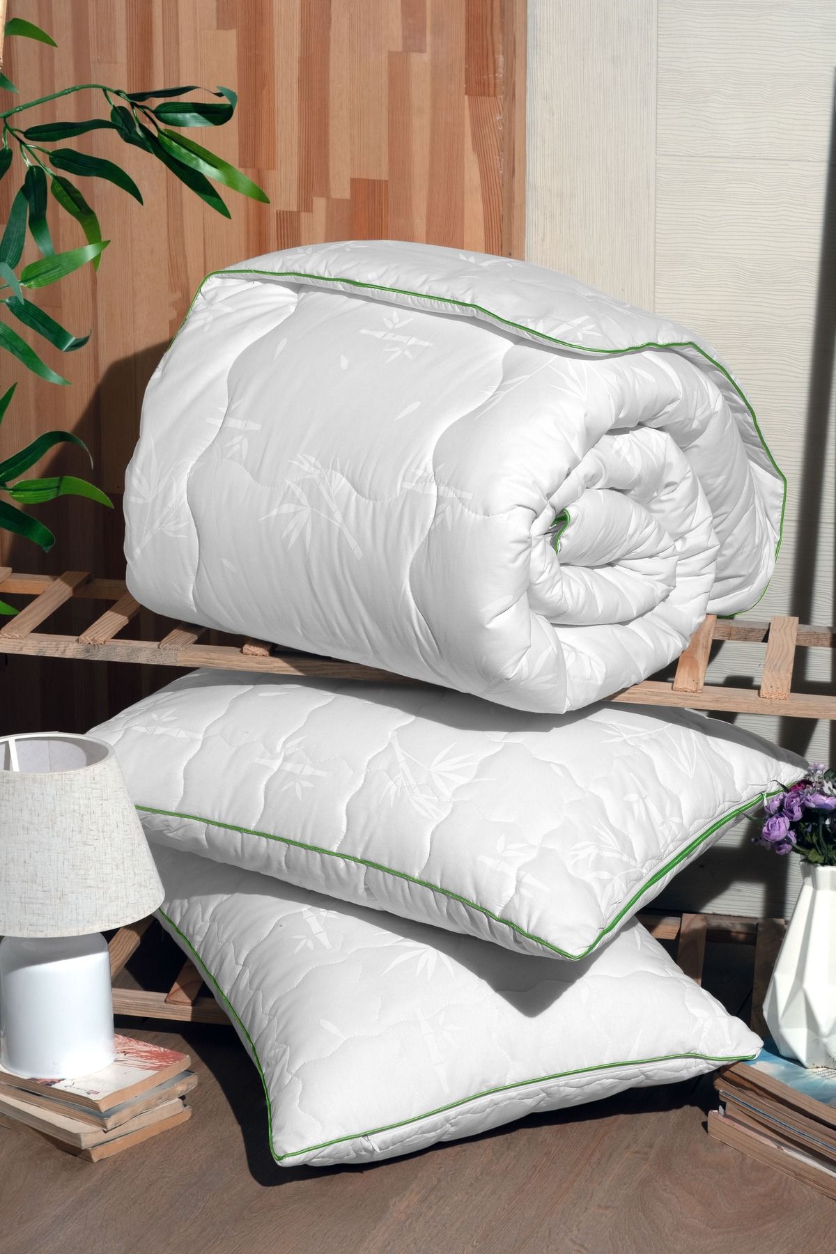 White Life Textile Tek Kişilik Bambu %100 Doğal Yorgan | Özel Çantalı Bambu Yorgan