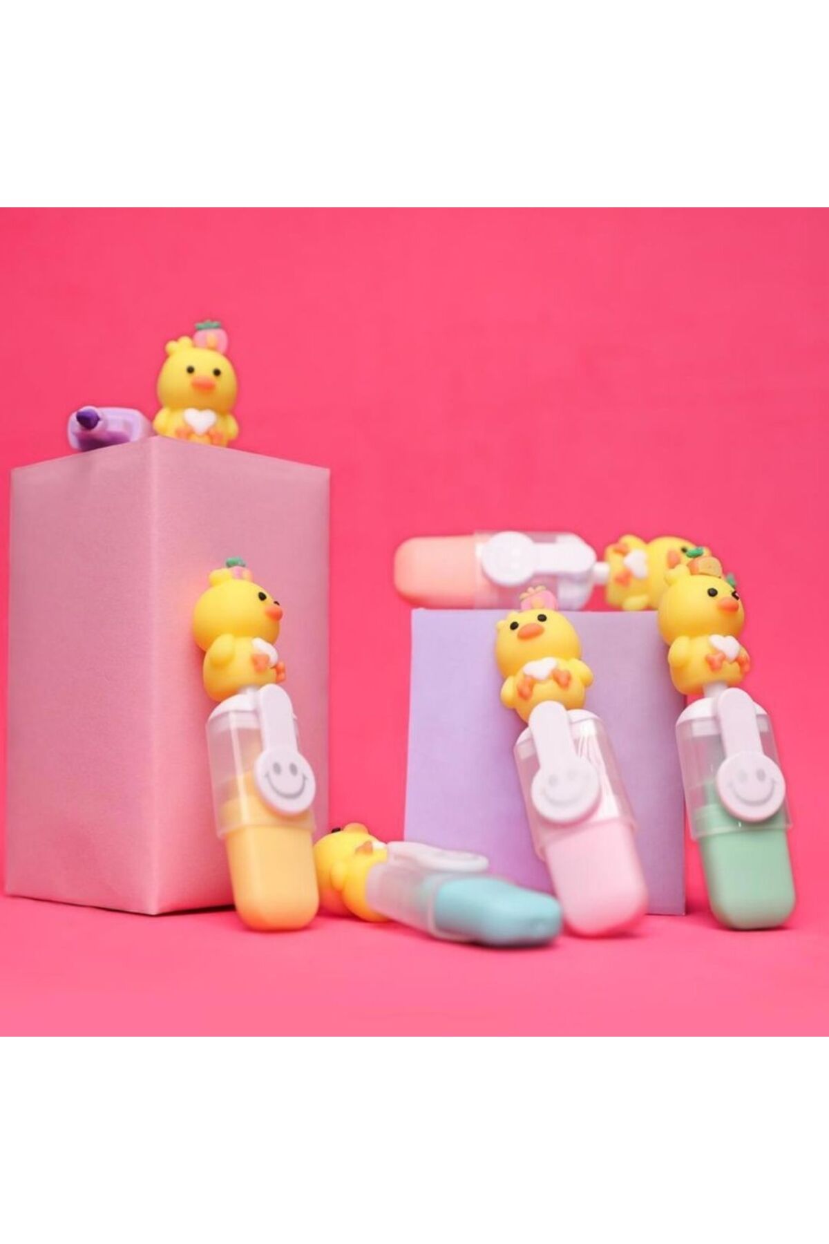 gifttime Sevimli Ördek Fosforlu Kalem 6 lı