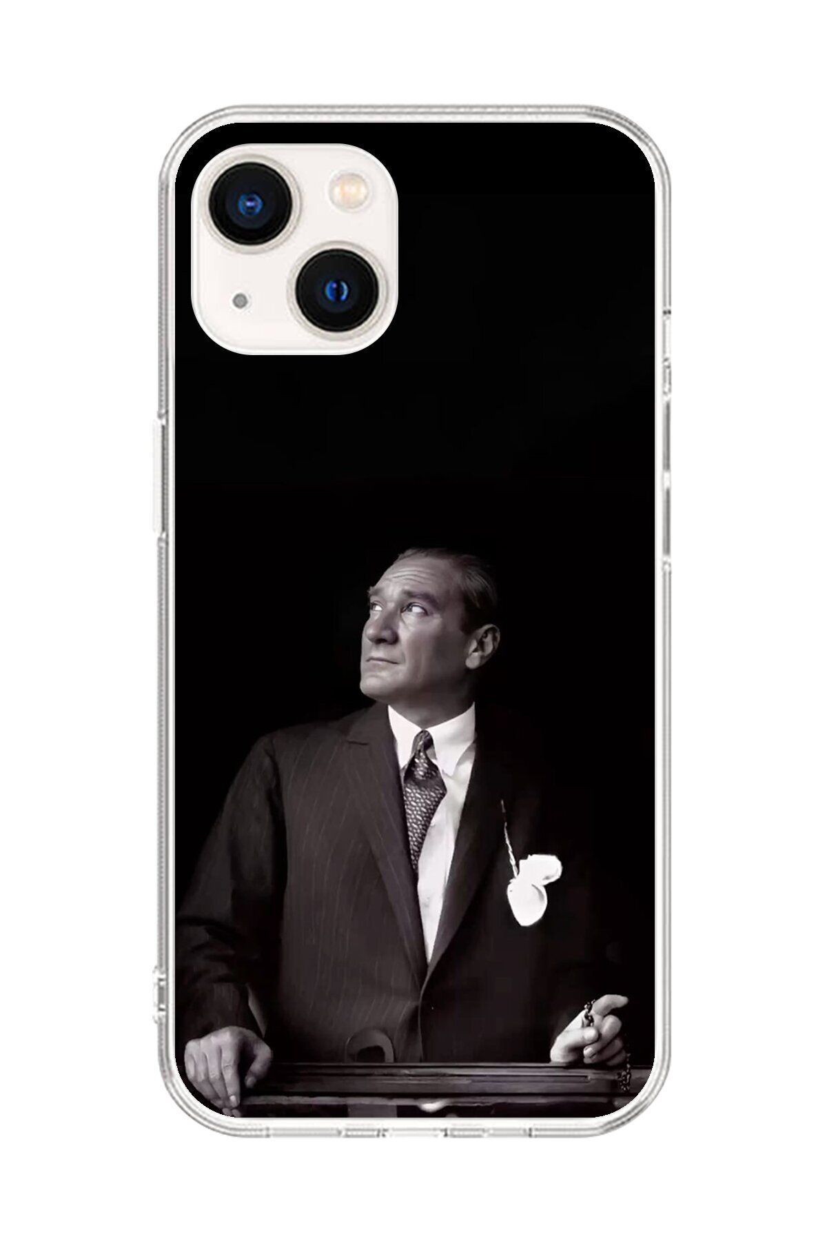 Dali Design iPhone 15 Uyumlu Şeffaf Kılıf Atatürk 3 Tasarımlı