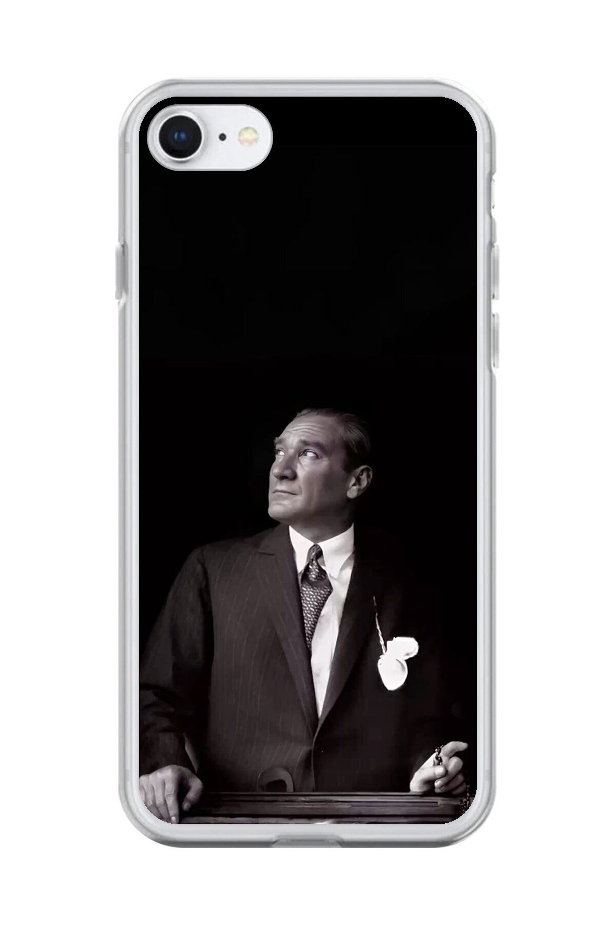Dali Design iPhone 6 Plus Uyumlu Şeffaf Kılıf Atatürk 3 Tasarımlı