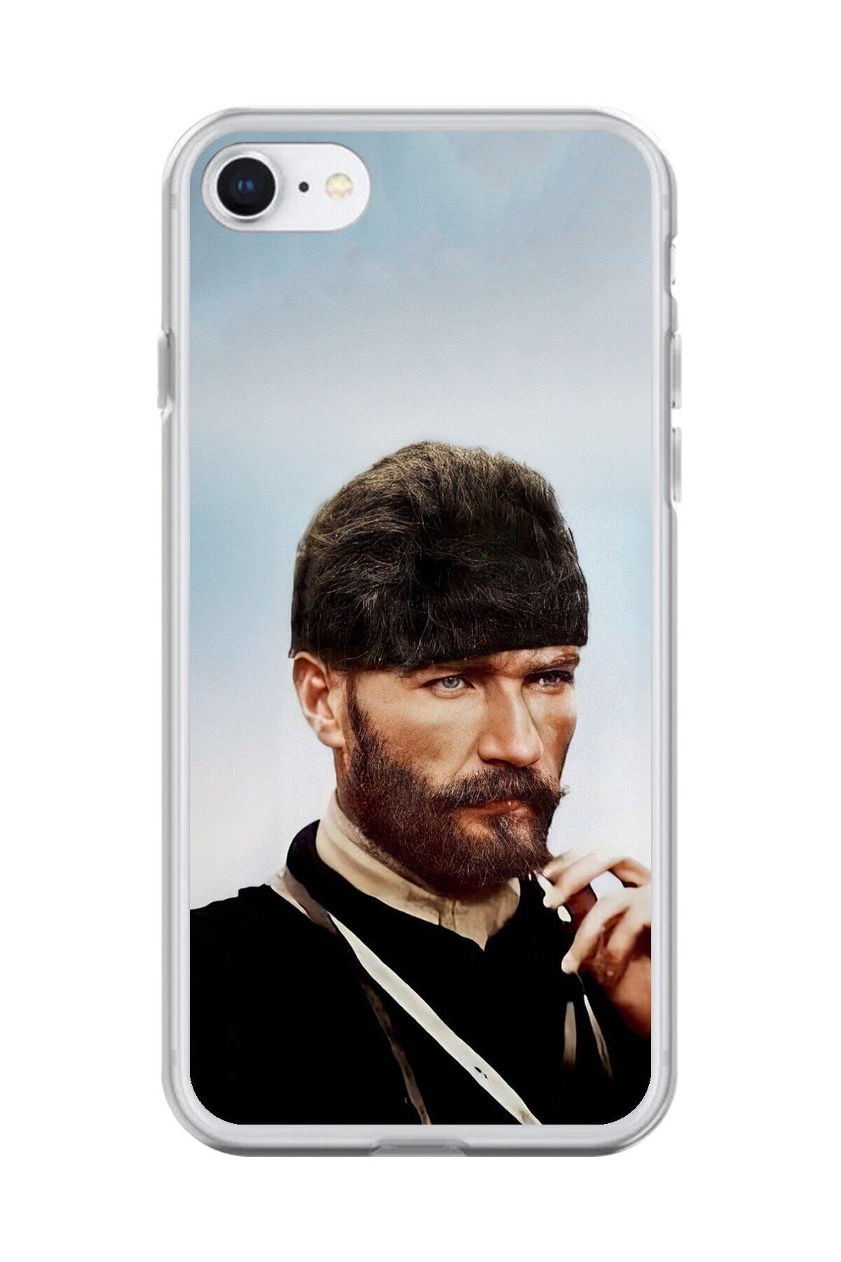 Dali Design iPhone 6 Plus Uyumlu Şeffaf Kılıf Atatürk 2 Tasarımlı