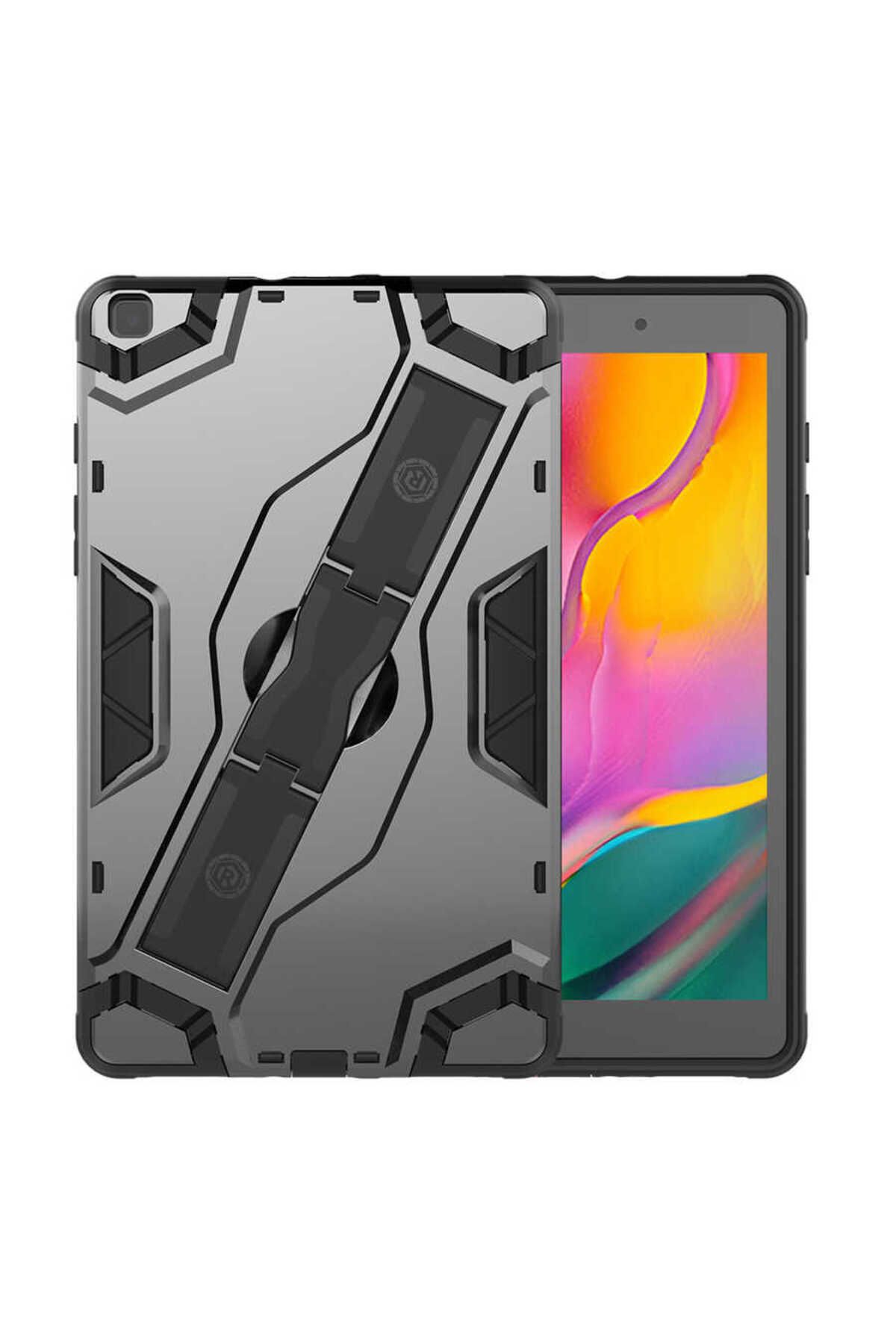 Ceponya Galaxy Tab A 8.0 (2019) T290 Kılıf Defens Standlı Ultra Koruma Armor Zırh Silikon