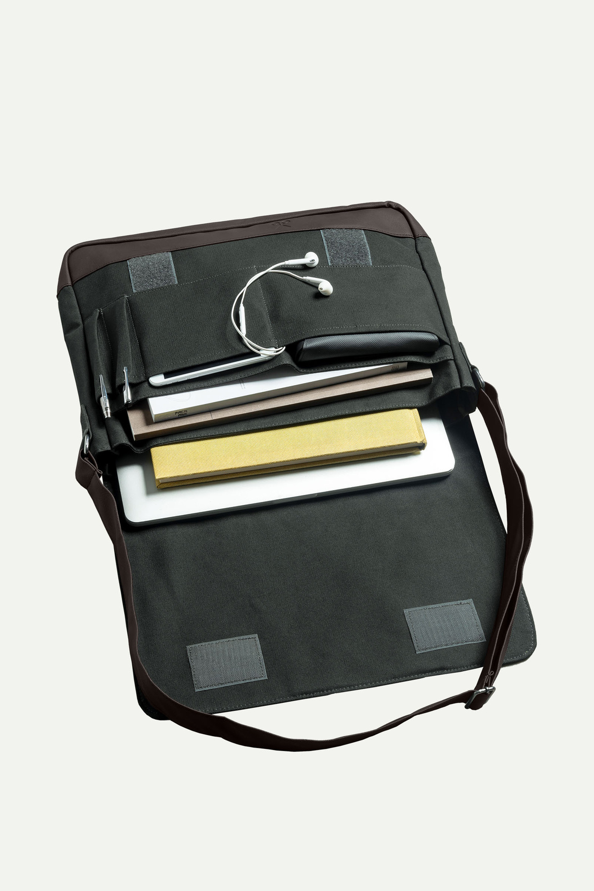 KAFT  Unisex Yatay Postacı Çantası - Nevend - Asphalt - Görsel 7