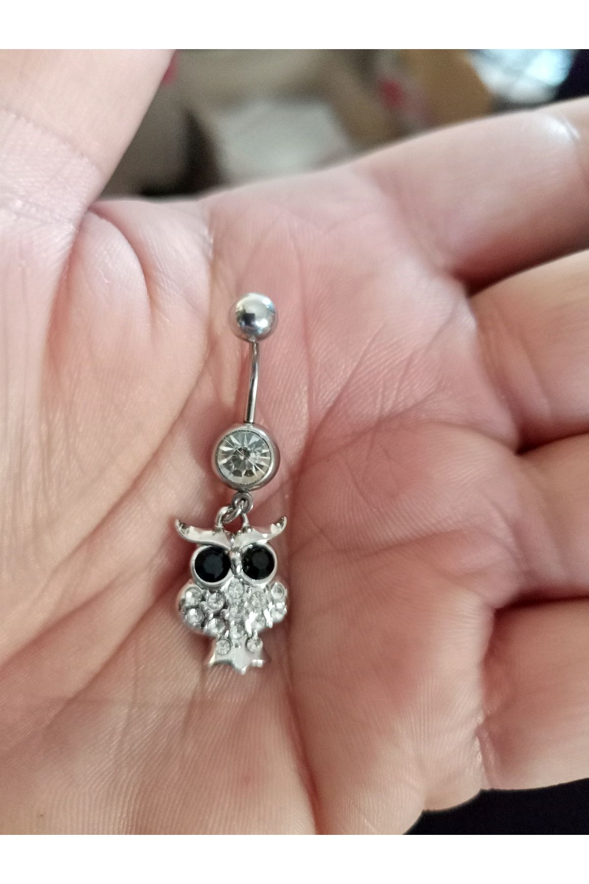 BUĞLEM Göbek Piercing Cerrahi Çelik 316L Gümüş Renk Paslanmaz Kararmaz