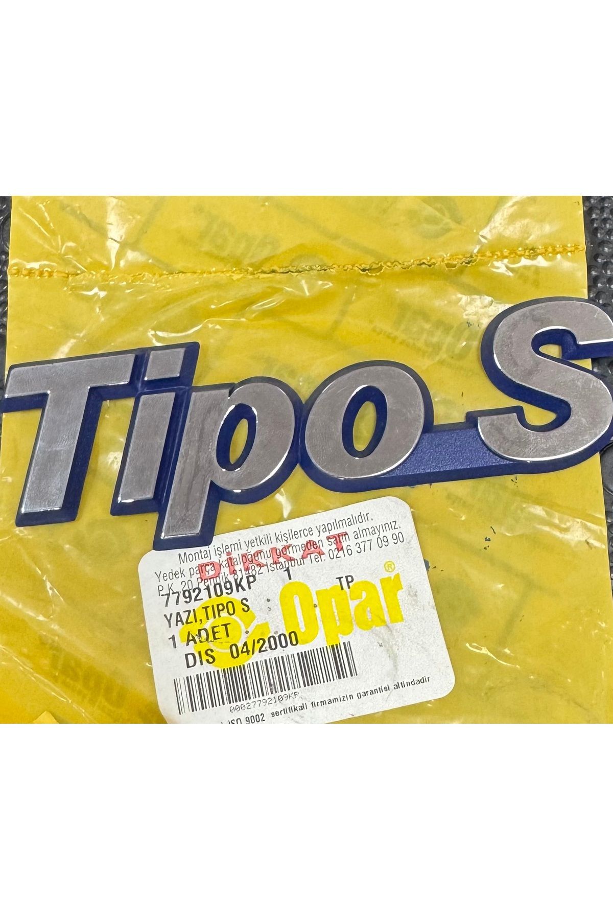 OPAR YAZI TİPO S