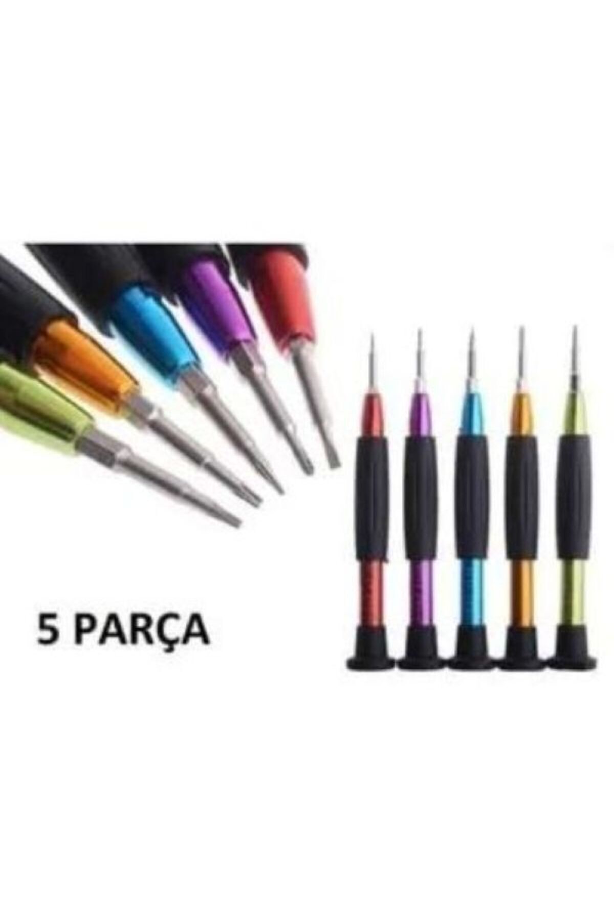 KTR TECH 5 Parçalı Saatci Telefoncu Tornavida Tamir Takımı Seti Gözlük 3adet Mini Düz Yıldız Iphone 0.6,0.8