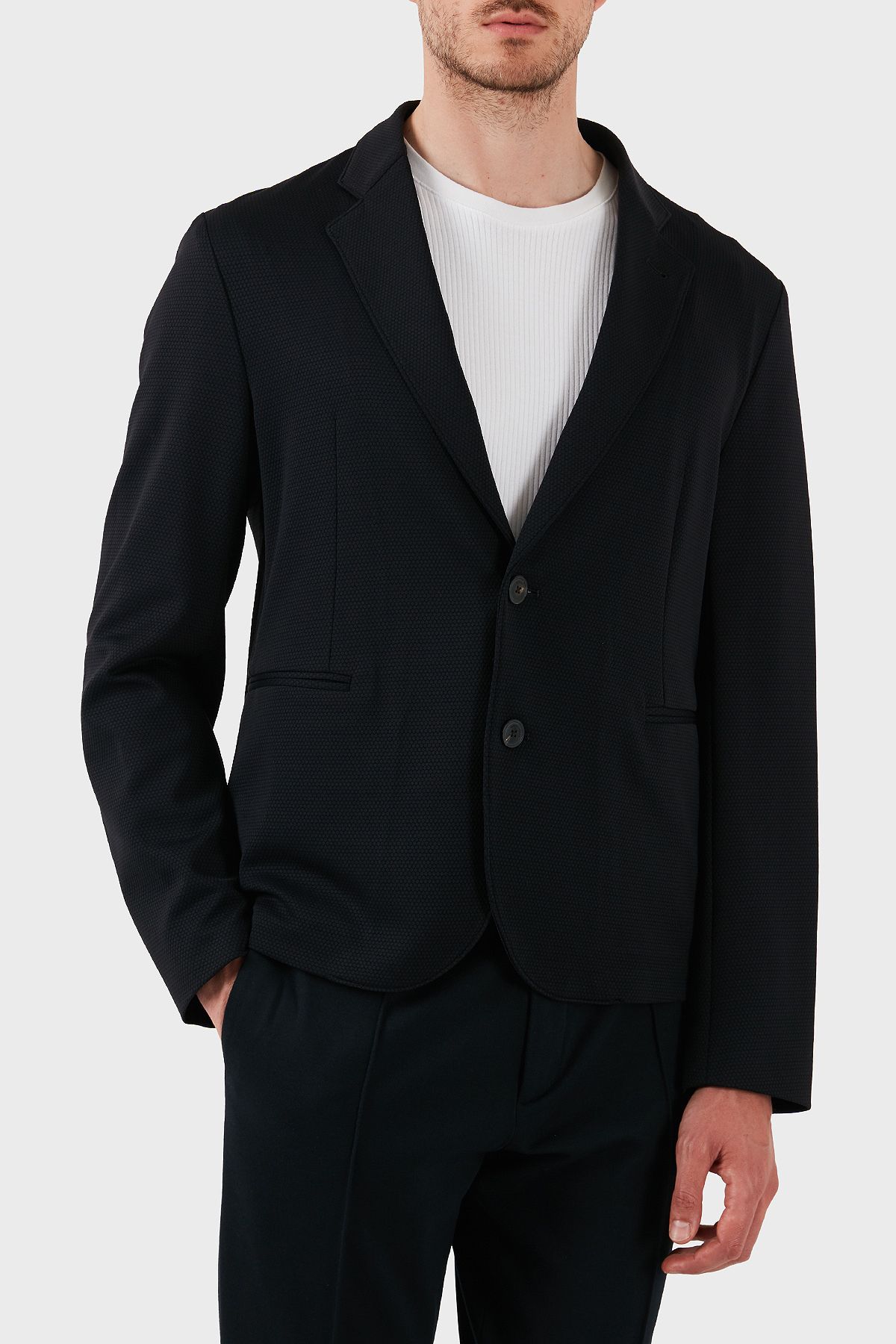 Emporio Armani Streç Mikro Dokuma Regular Fit Blazer Ceket Erkek CEKET EM000069 TE13591 UC001