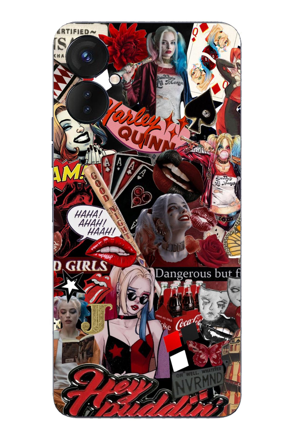TechTree Tecno Spark 9 Pro Uyumlu Harley Quinn Şeffaf Silikon Kılıf