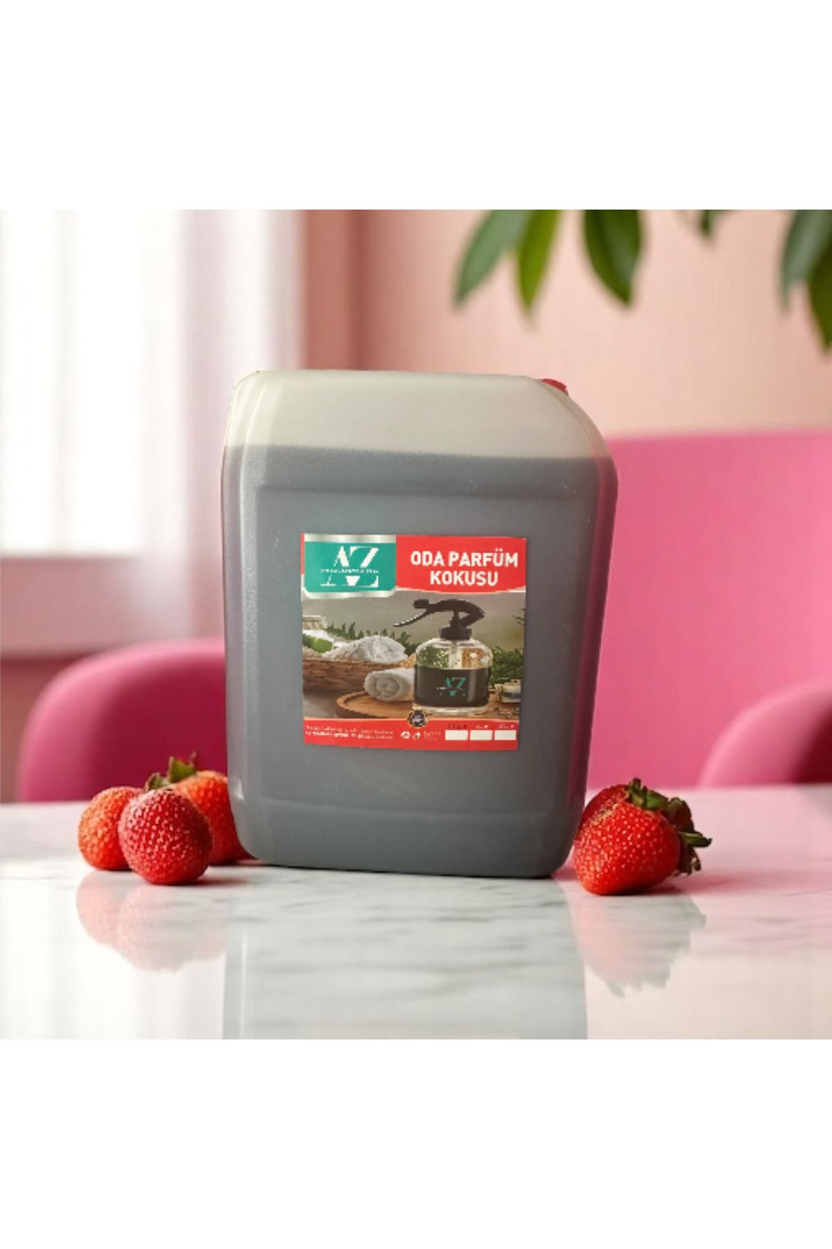 AZ AMBALAJ TEMİZLİK 5 LT AZ ODA VE OTO ÇİLEK KOKULU PARFÜM
