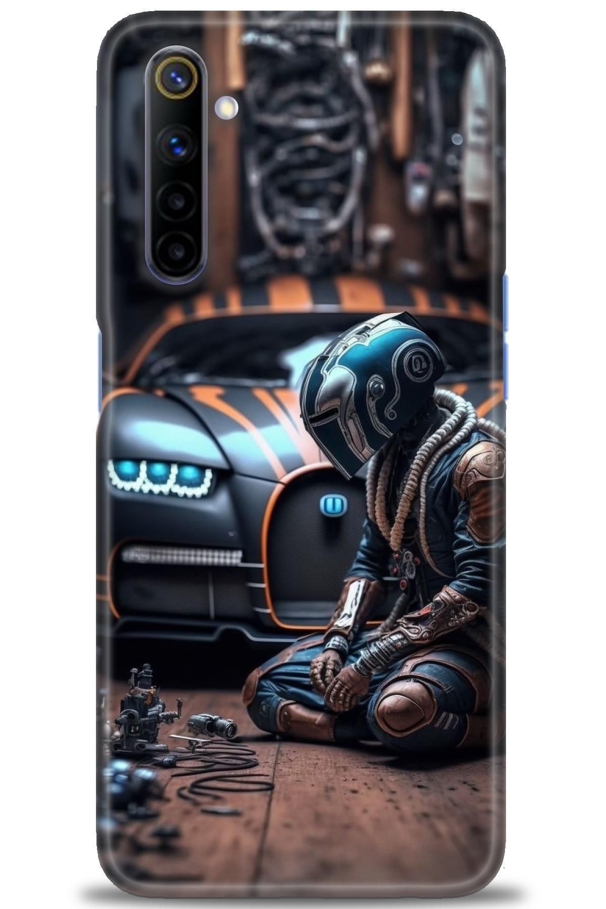 realme 6 İle Uyumlu HD Baskılı Desenli Silikon Kılıf - 984