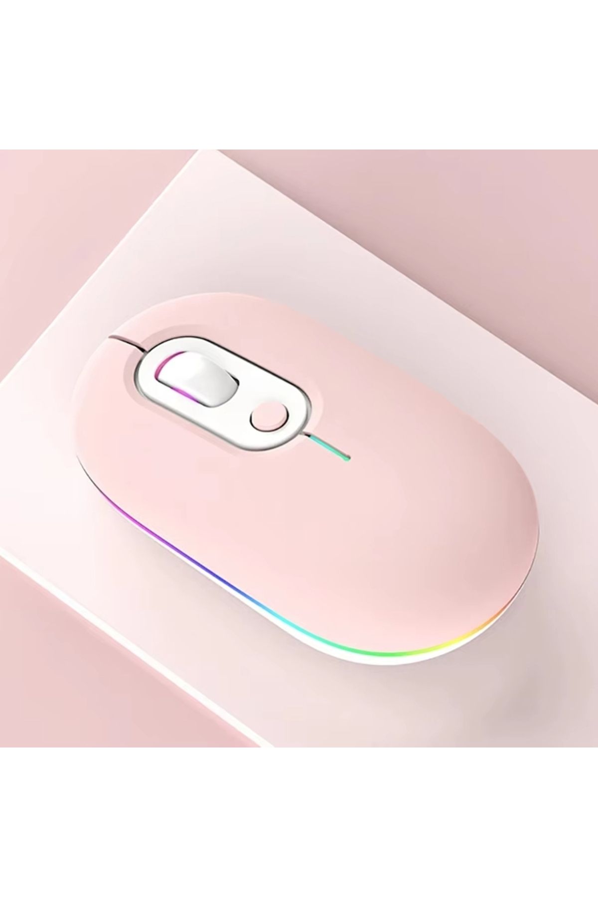 Maraz Şarj Edilebilir Aydınlatmalı Sessiz Kablosuz Fare,2.4G+Bluetooth