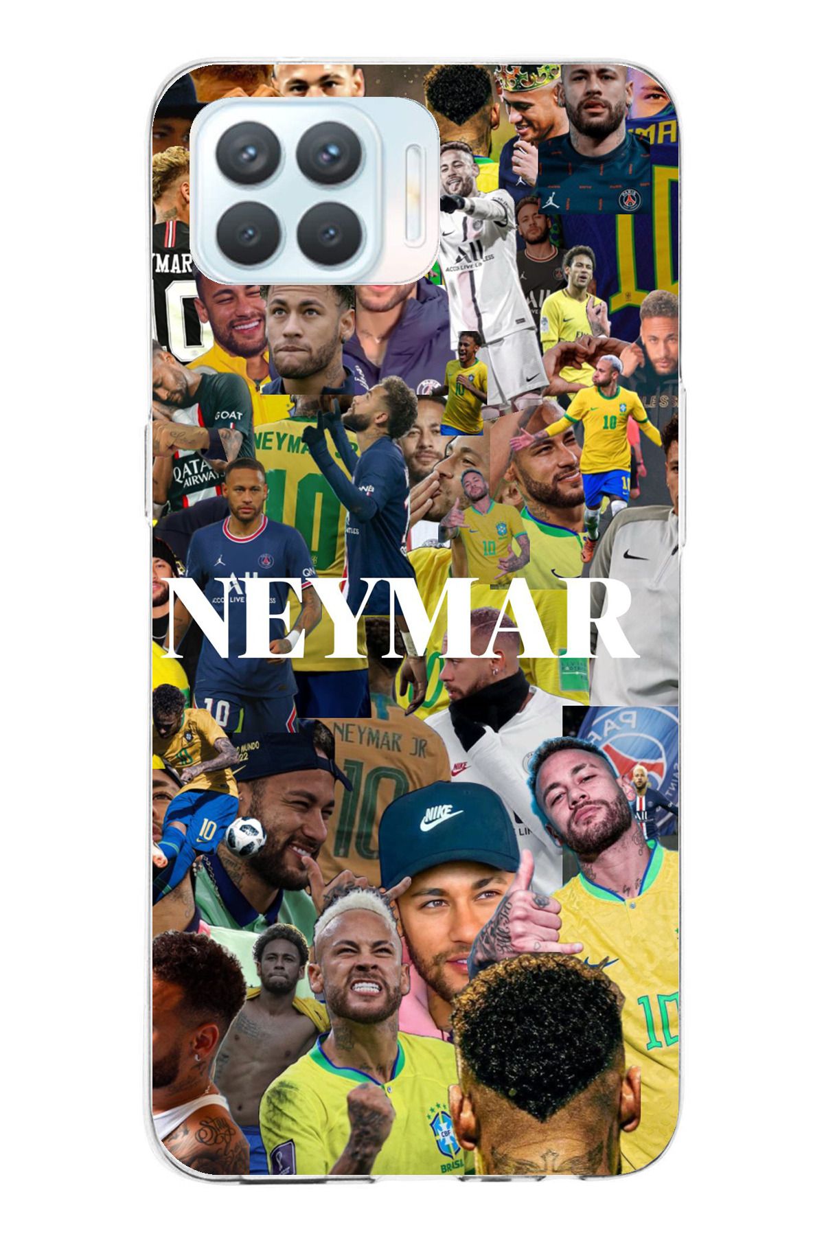 TechTree Oppo Reno 4 Lite Uyumlu Neymar Brezilya Şeffaf Silikon Kılıf