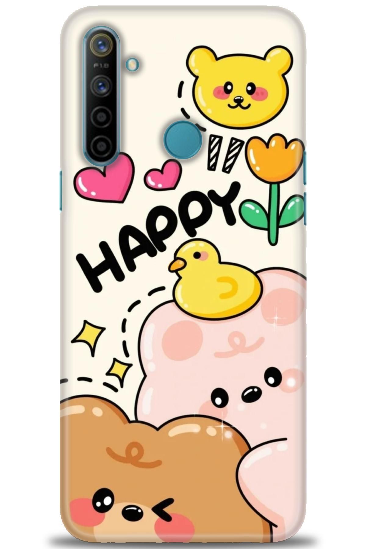 realme 5i İle Uyumlu HD Baskılı Desenli Silikon Kılıf - 428