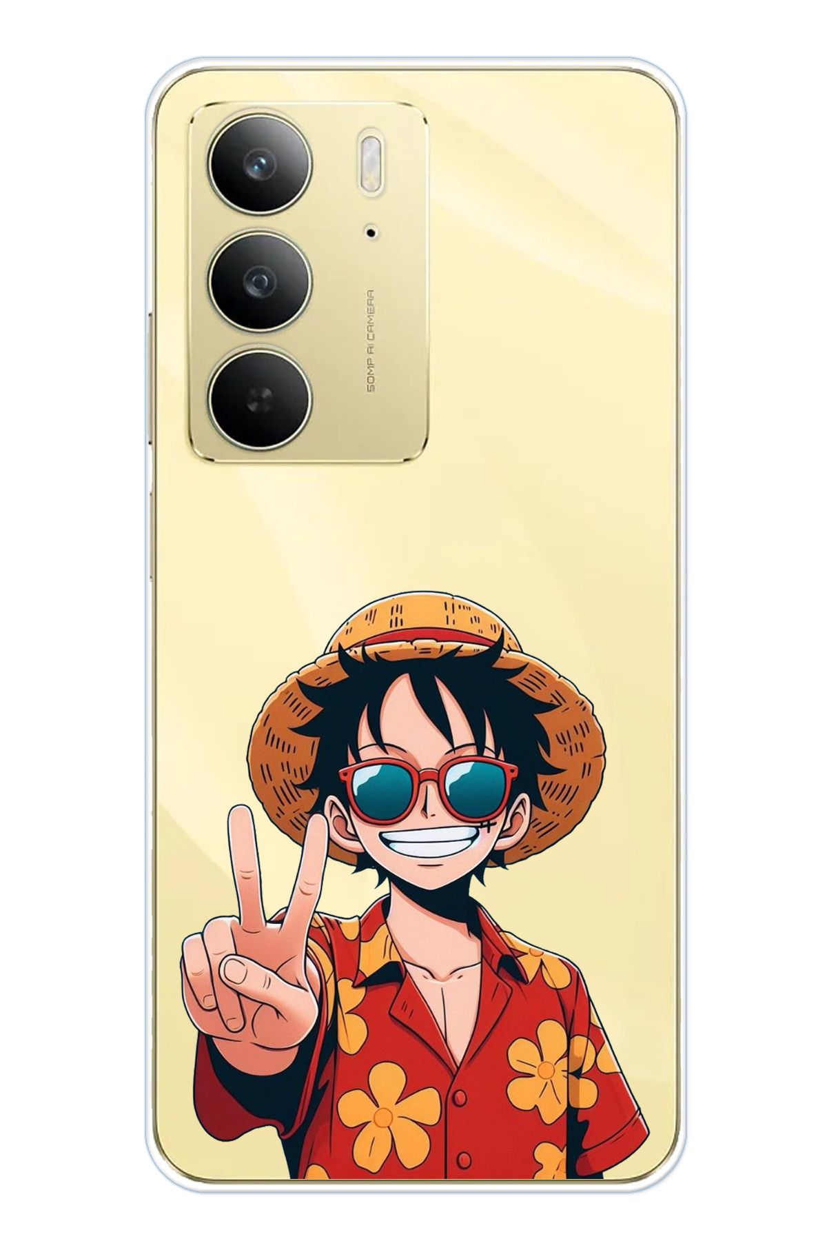 TechTree Realme C75 Uyumlu Monkey D. Luffy Tasarımlı Şeffaf Silikon Kılıf