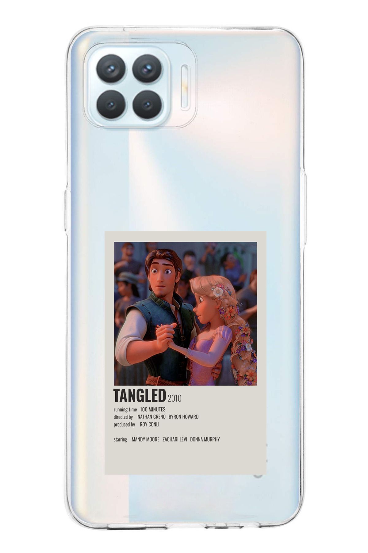 TechTree Oppo Reno 4 Lite Uyumlu Rapunzel Tangled Tasarımlı Şeffaf Silikon Kılıf