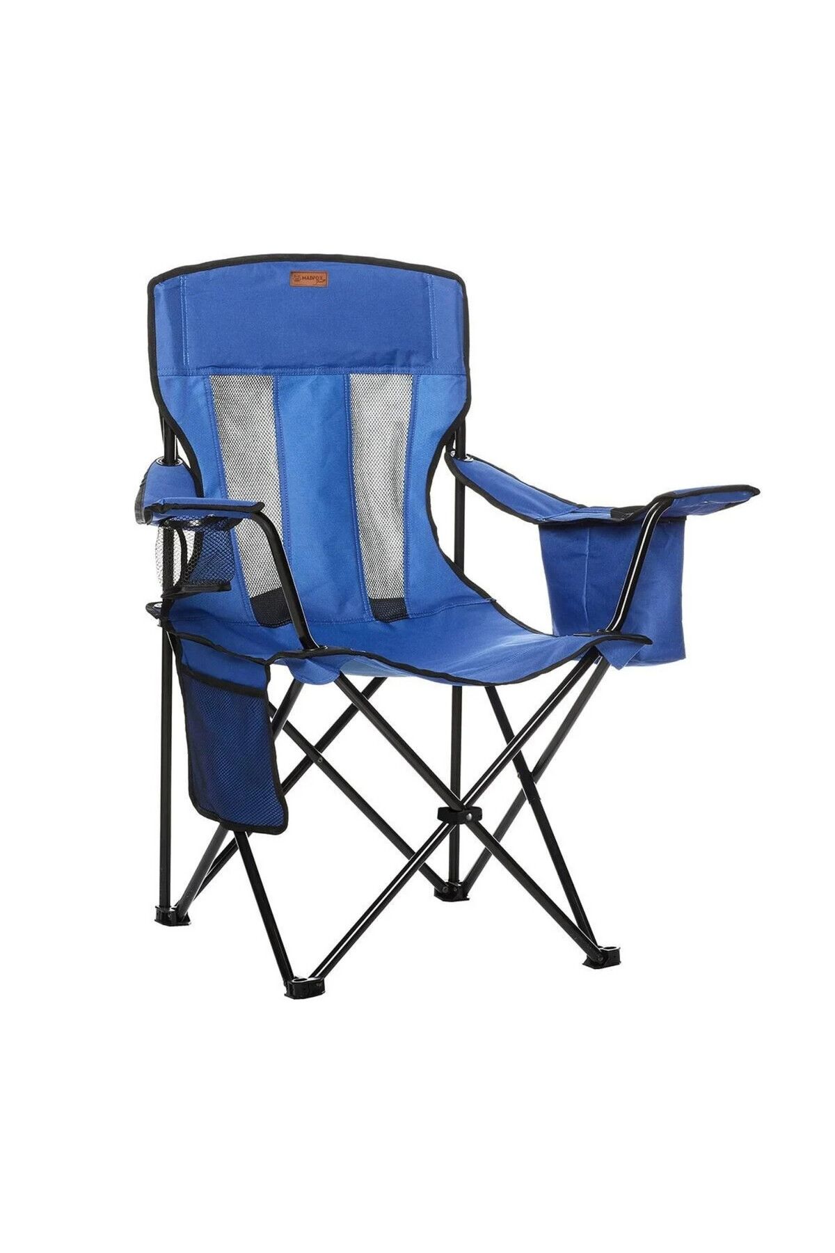 El Biz Katlanır Kamp Piknik Sandalyesi - Madfox Beacon - Bardaklıklı - Mavi - 547286 - Taşıma Çantalı