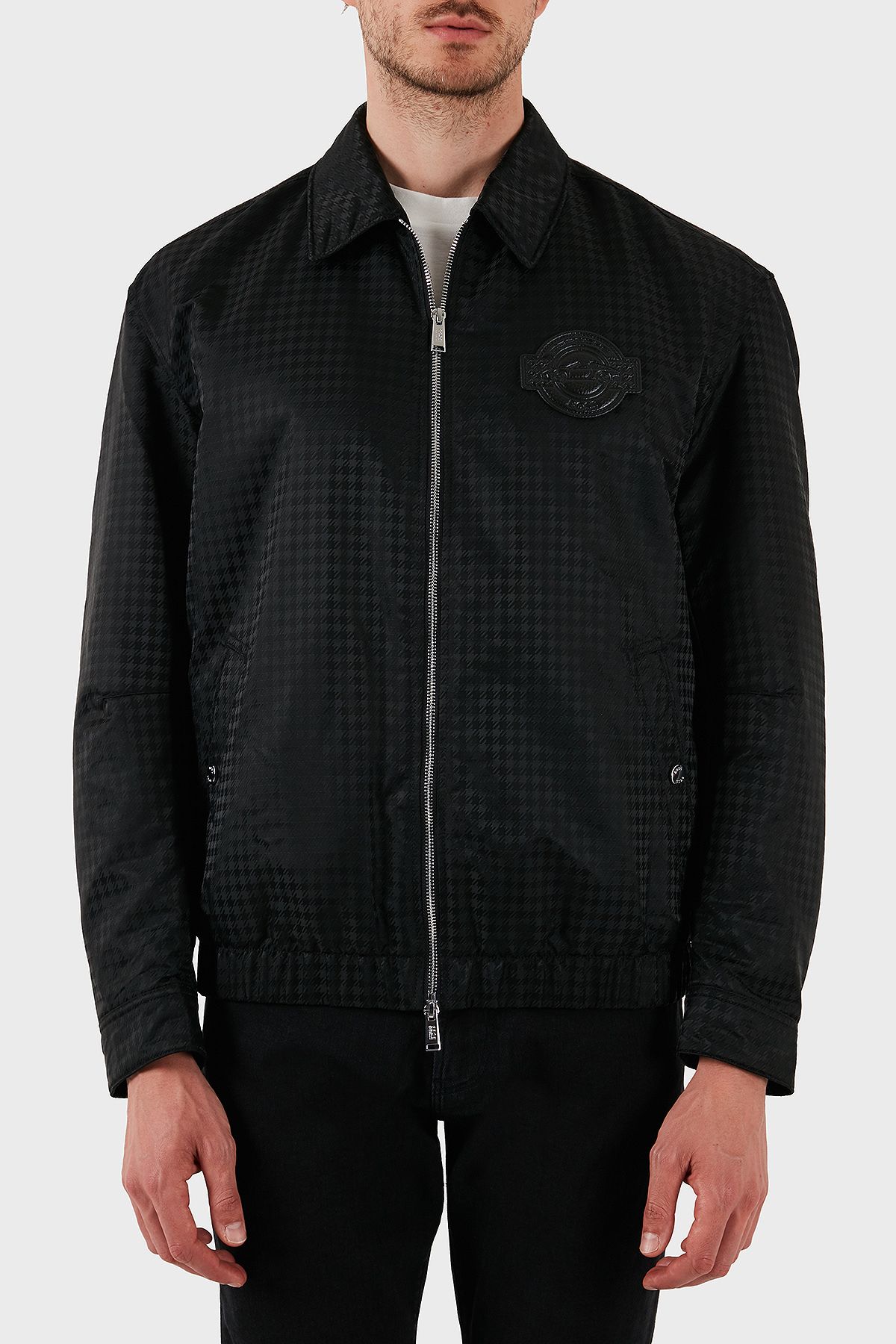 BOSS Kareli Regular Fit Düz Yaka Bomber Ceket Erkek CEKET 50543129 001