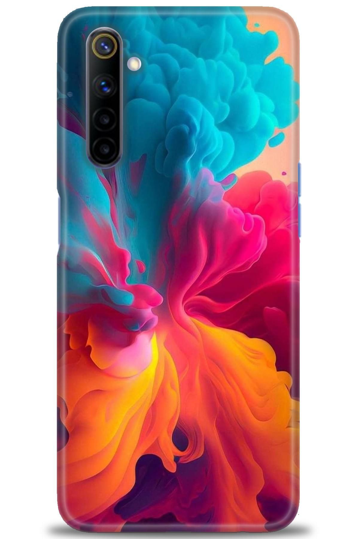 realme 6 İle Uyumlu HD Baskılı Desenli Silikon Kılıf - 804